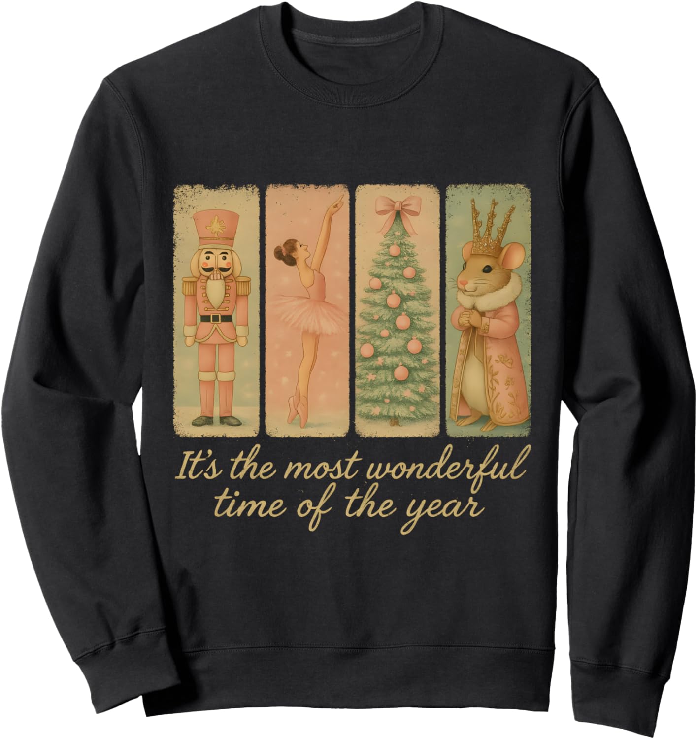 Vintage Nutcracker Ballet Christmas Art for Dancers Sweatshirt