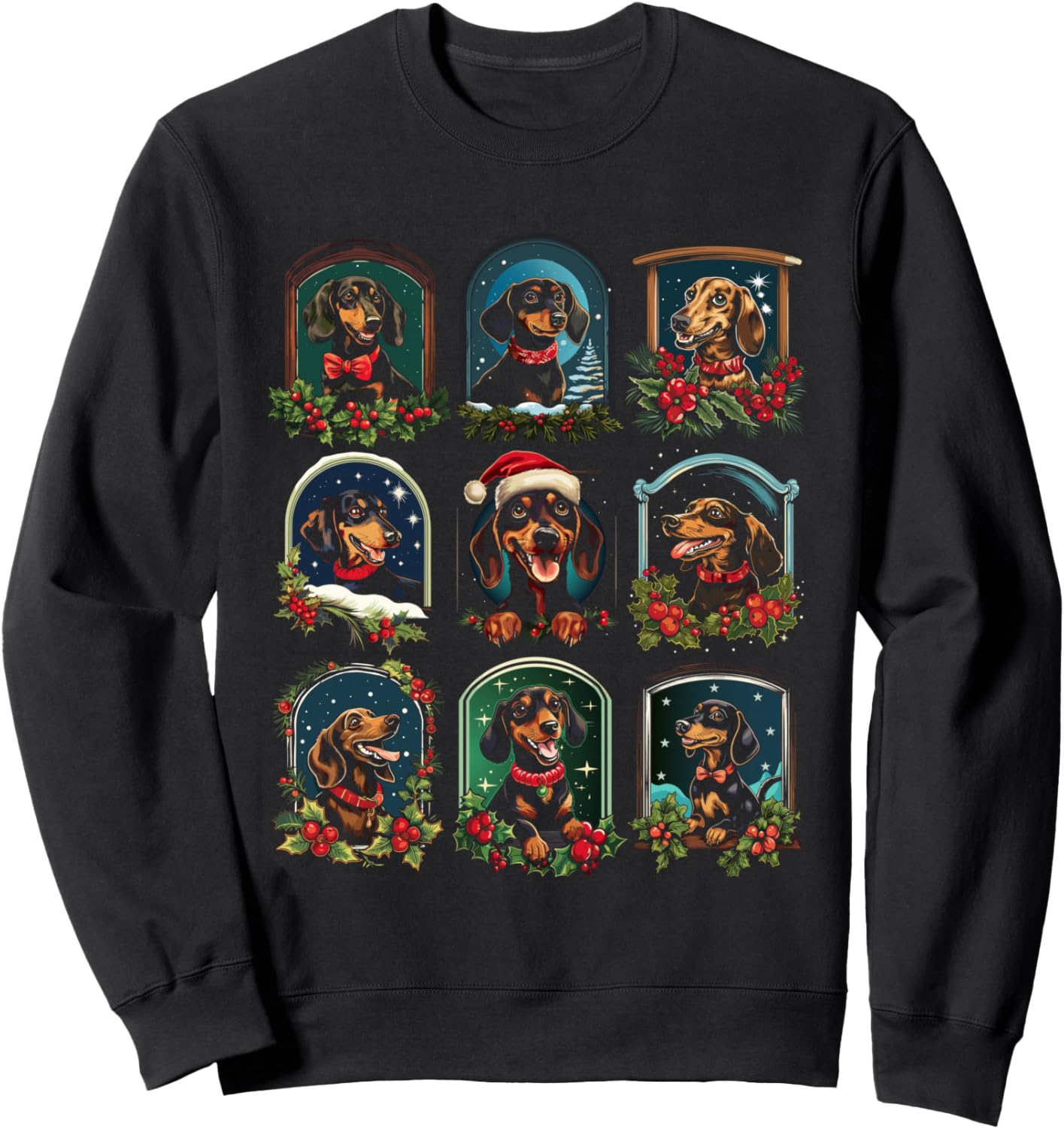 Vintage Christmas Dachshund Sweatshirt