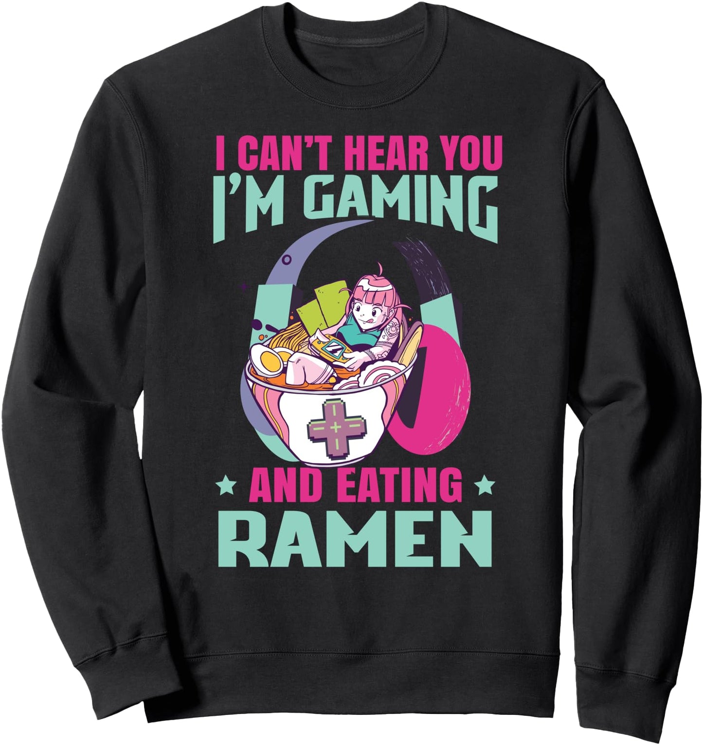 Funny Ramen And Gaming Japanese Culture Gamer Sweatshirt