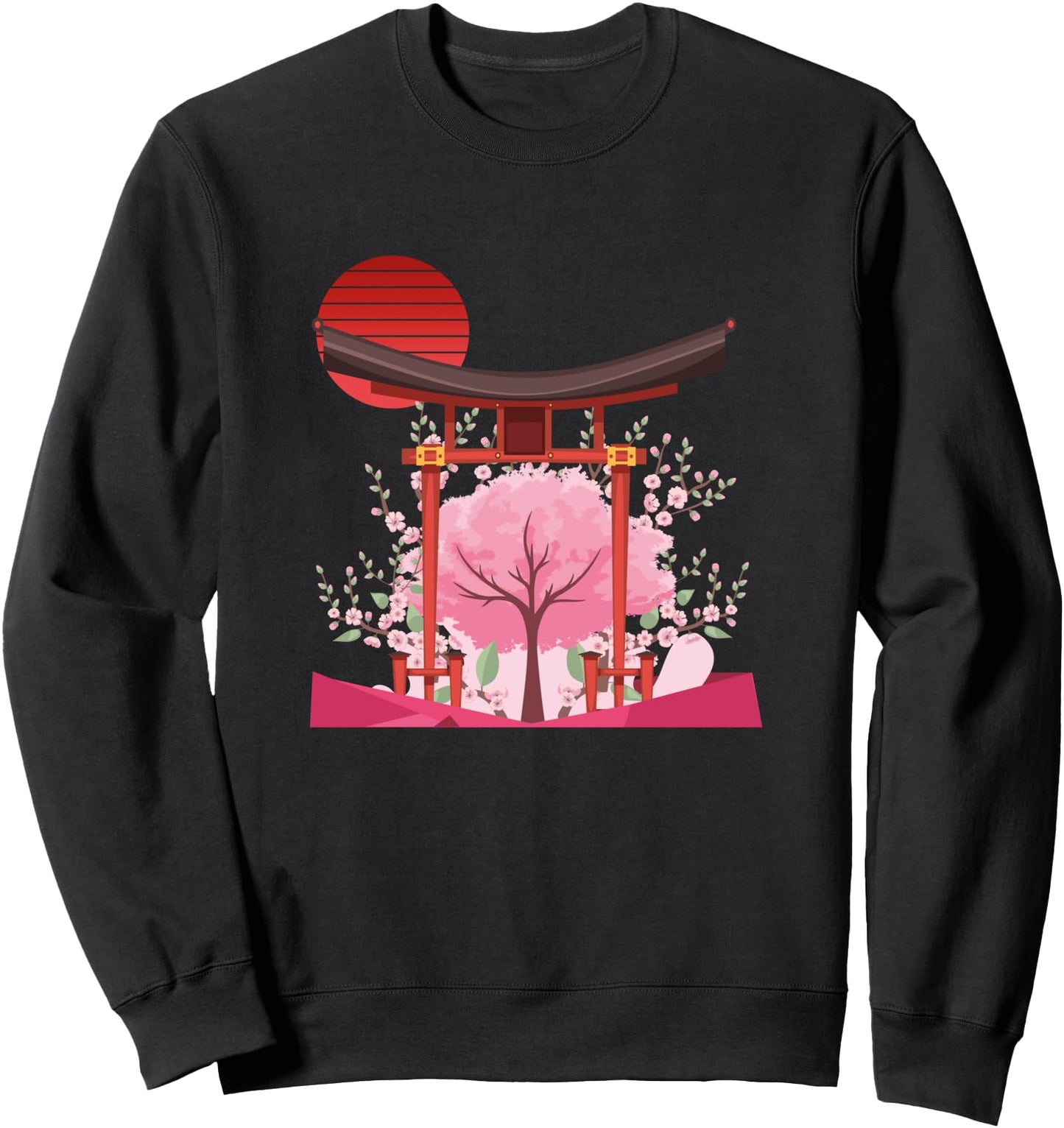 Cherry Blossom Tree Japanese Temple Shrine Sakura Sweatshirt