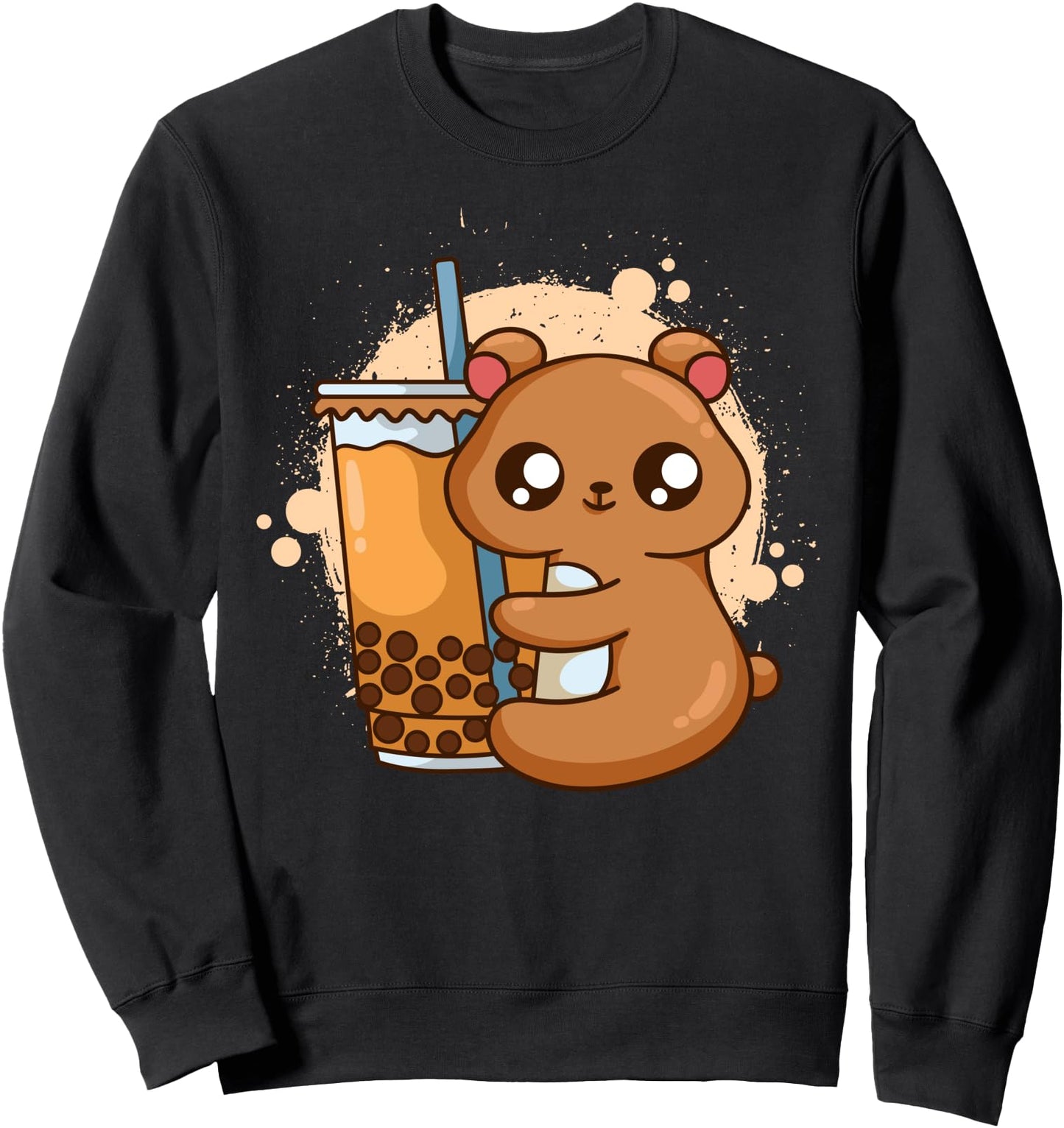 Bubble Milk Tea Boba Tea Cute Brown Bear Japanese Anime Sweatshirt