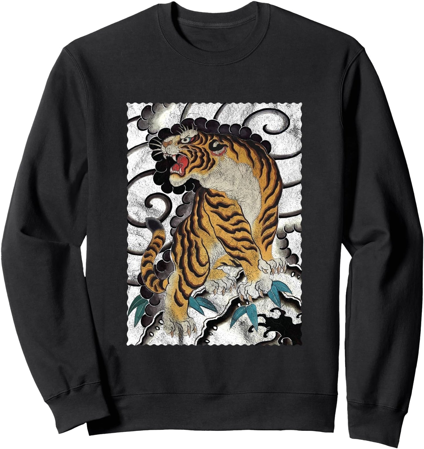 Tattoo Style Traditional Japanese Tiger Sweatshirt