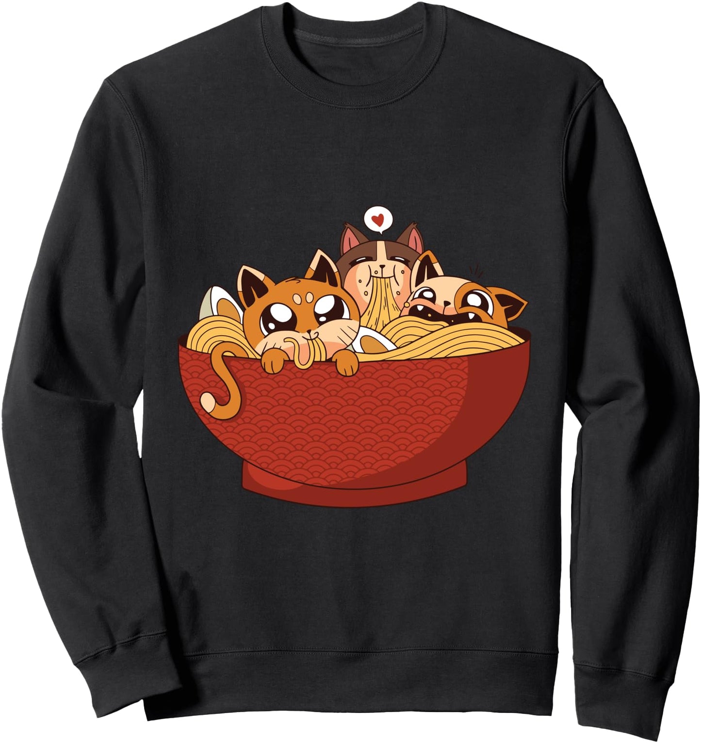 Cats Japanese Ramen Noodles Sweatshirt