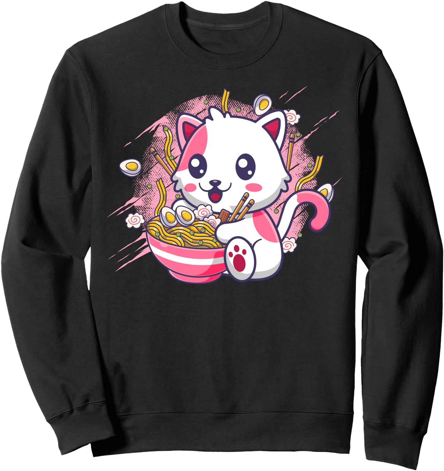 Cat Ramen - Ramen Lover Japanese Kawaii Cat Ramen Sweatshirt