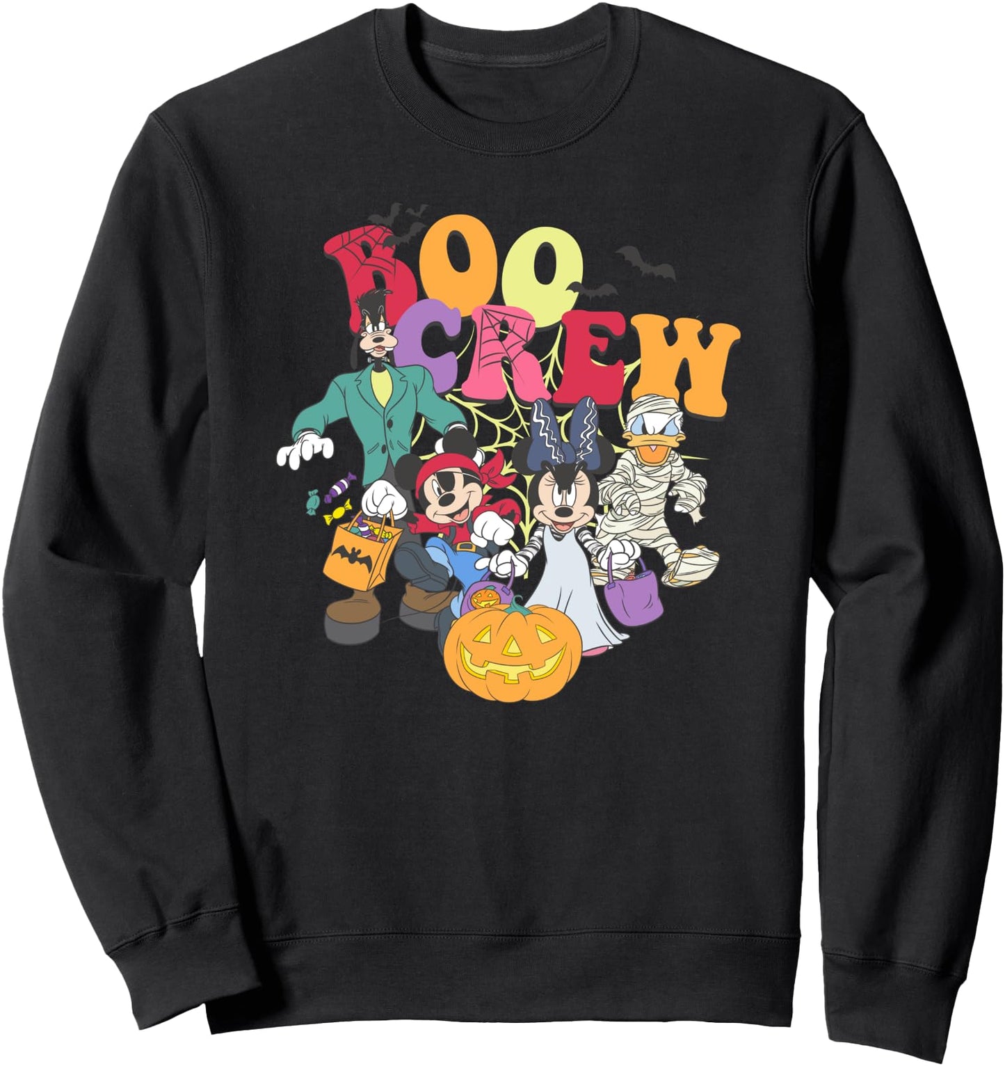 Disney Mickey And Friends Halloween Boo Crew Group Shot Sweatshirt