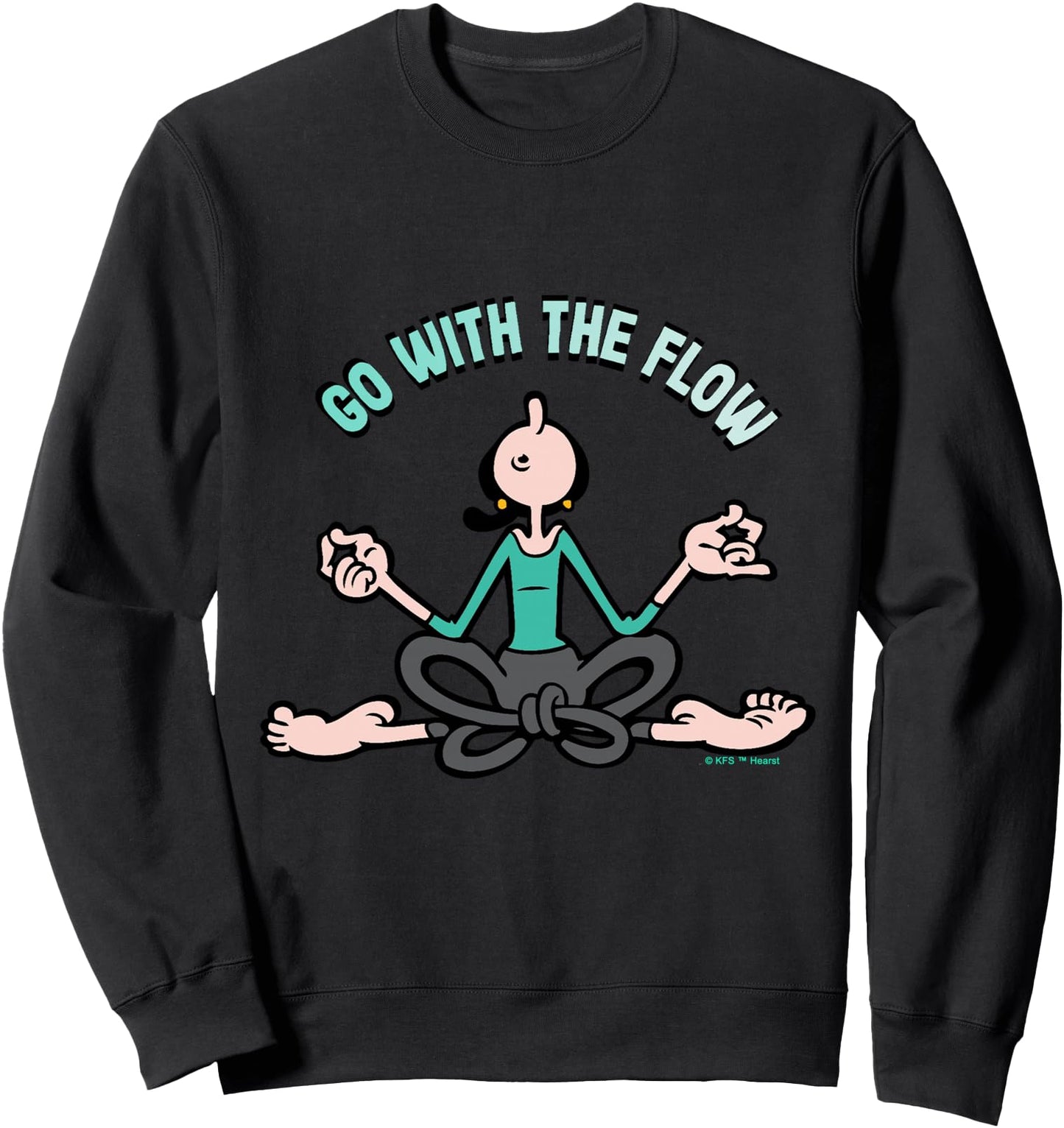 Olive Oyl Go with the Flow Yoga for Humanity Day Sweatshirt