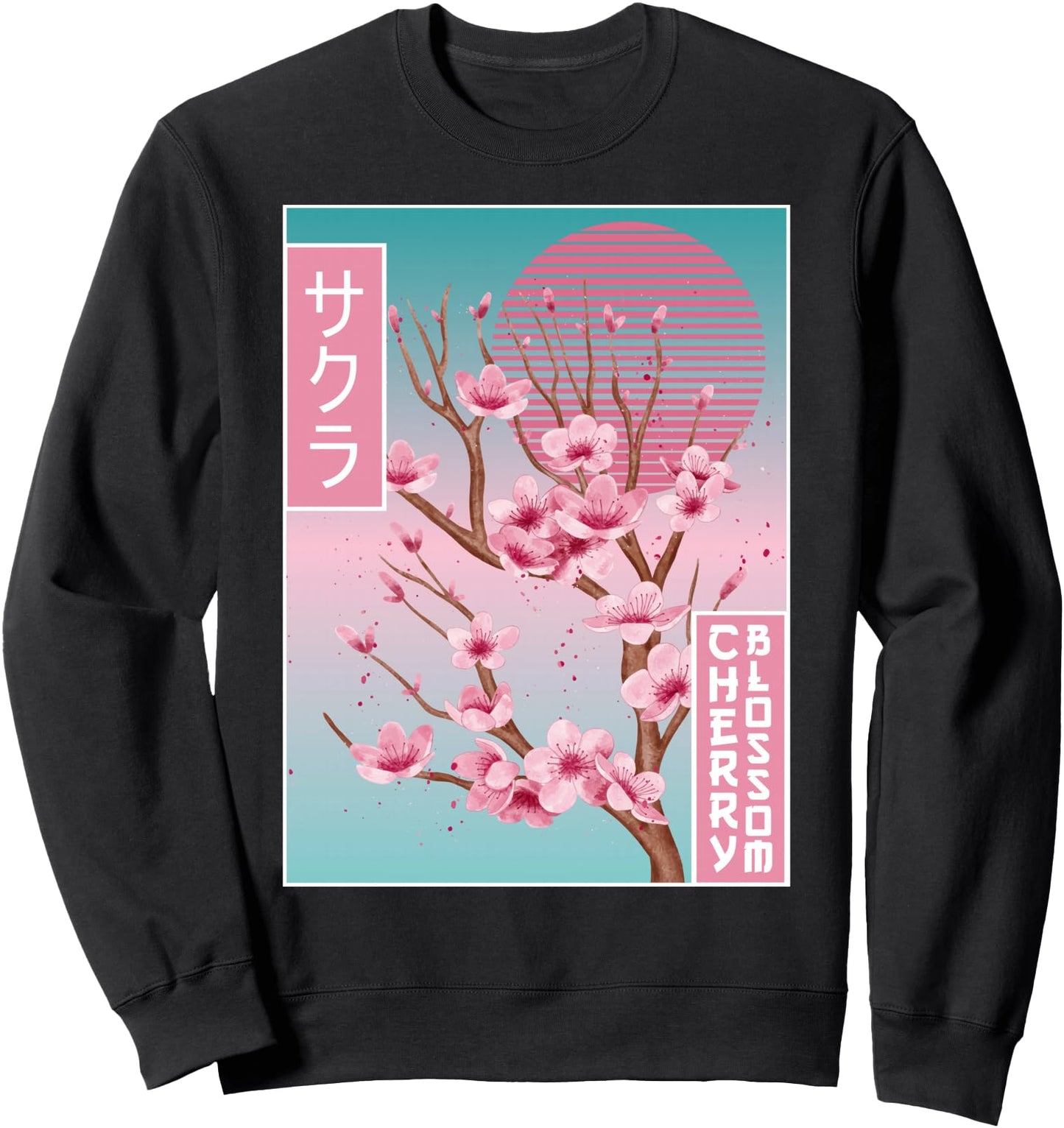 Cherry Blossom Japanese Sakura Vaporwave Aesthetic Sweatshirt