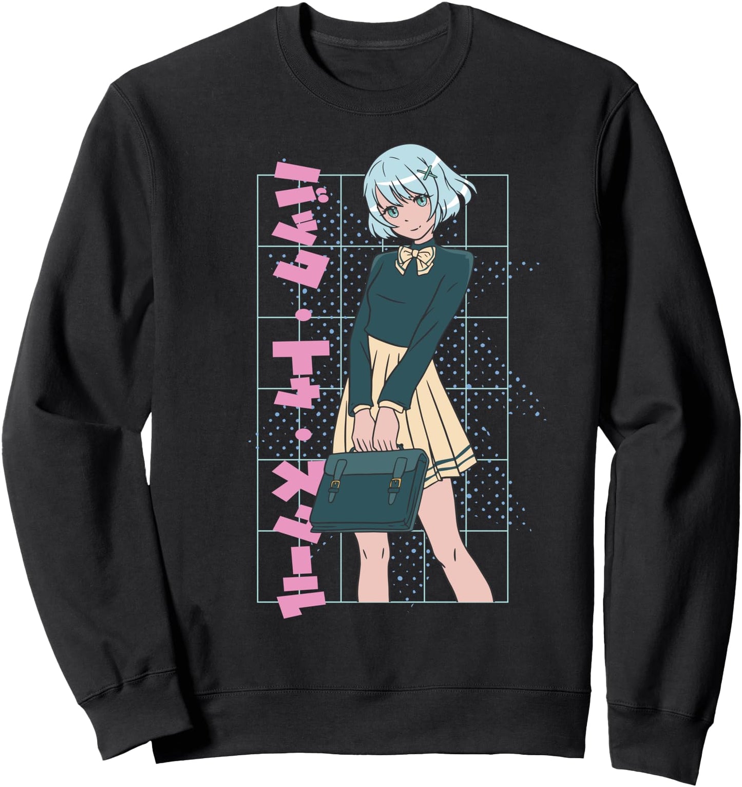Cute Anime Girl - Back To School - Japanese School Girl Sweatshirt