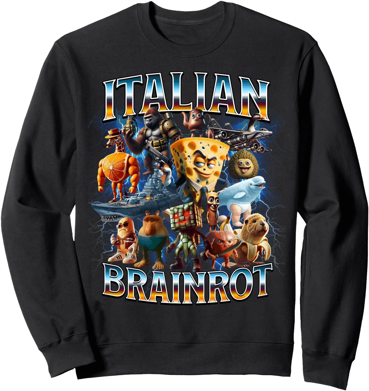 Italian Brain Rot Italian Brainrot Funny Memes Boy Sweatshirt