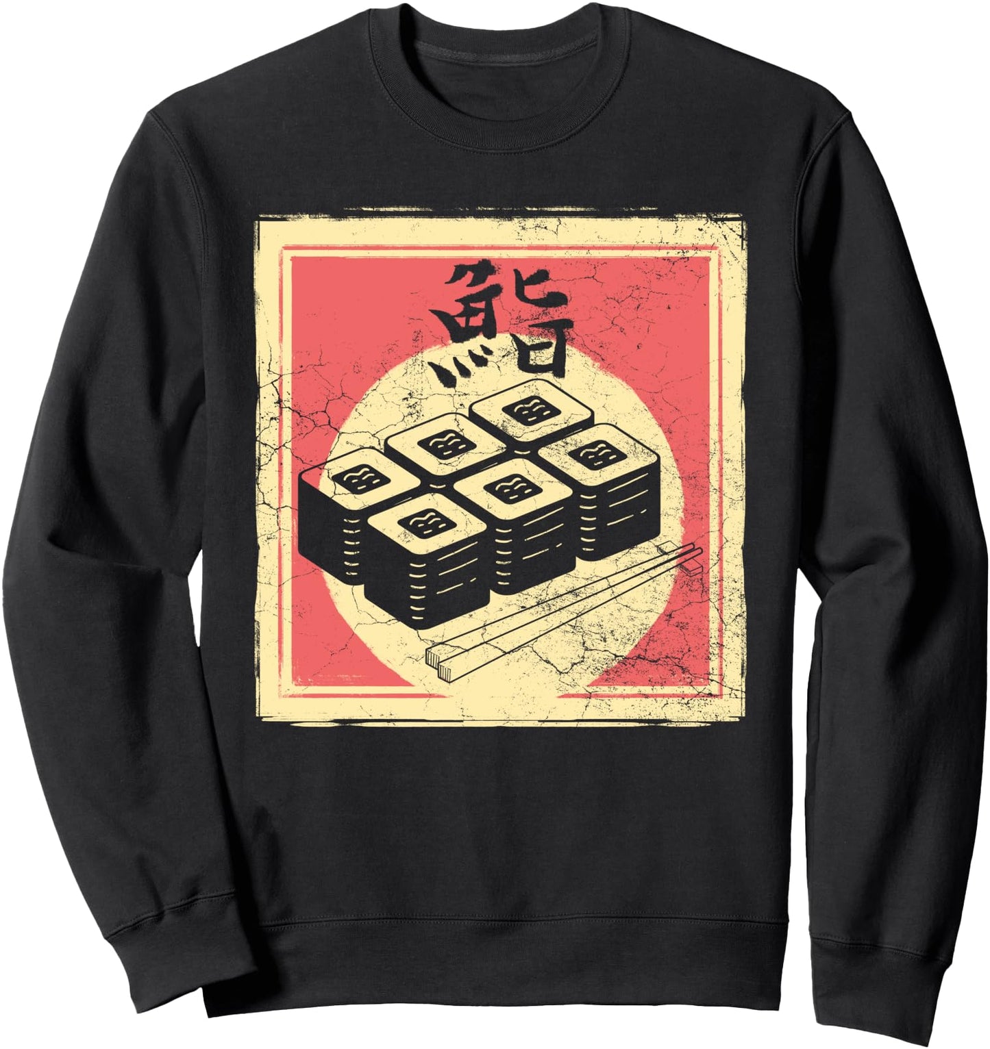 Cute Sushi Salmon Maki Anime Figure Japanese Manga Rolls Sweatshirt