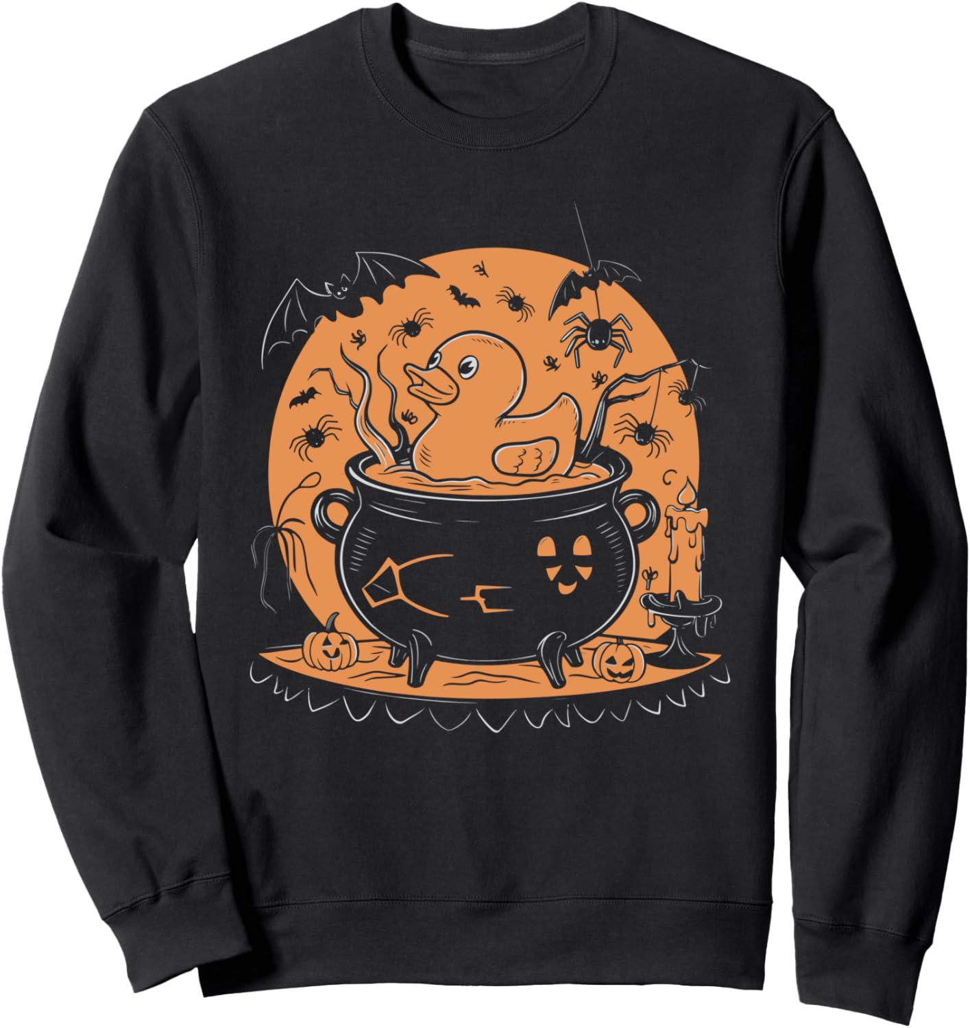 Rubber Duck Halloween Bath Duck Pumpkin Sweatshirt