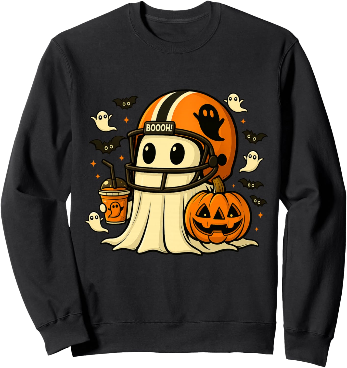 Ghost ready for Football, Halloween and Pumpkin Patch Season Sweatshirt