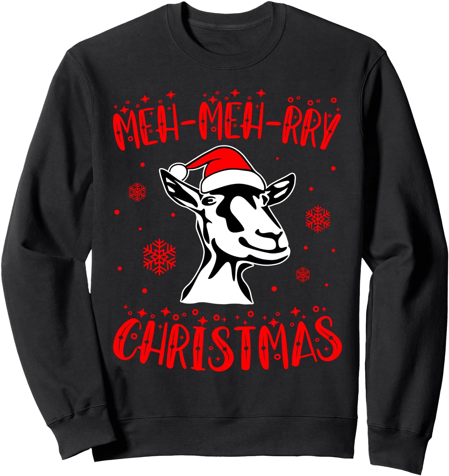 Meh Funny Goat Farmer Santa Claus Christmas Costume 2025 Sweatshirt