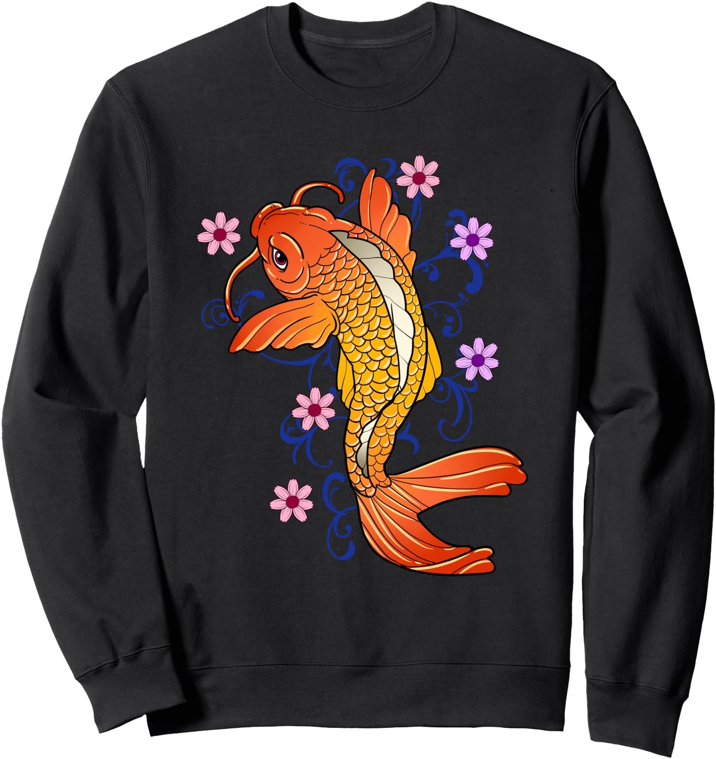 Womens Koi Fish Traditional Japaneses Carp Koi Pond Sweatshirt