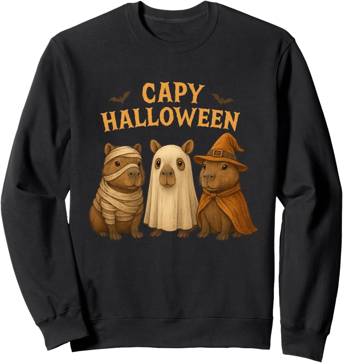 Capy Halloween Boys Girls Cute Capybara Halloween Costume Sweatshirt