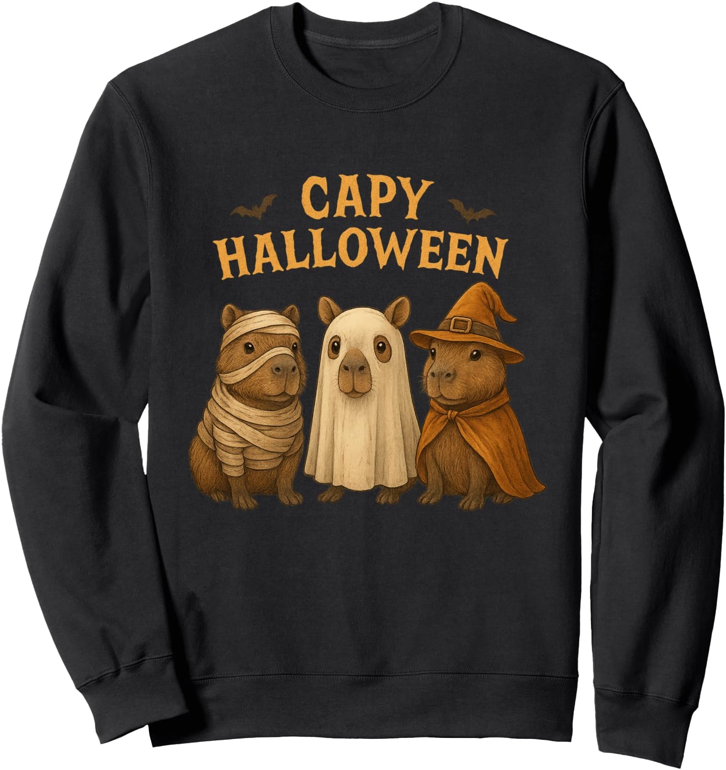 Capy Halloween Boys Girls Cute Capybara Halloween Costume Sweatshirt