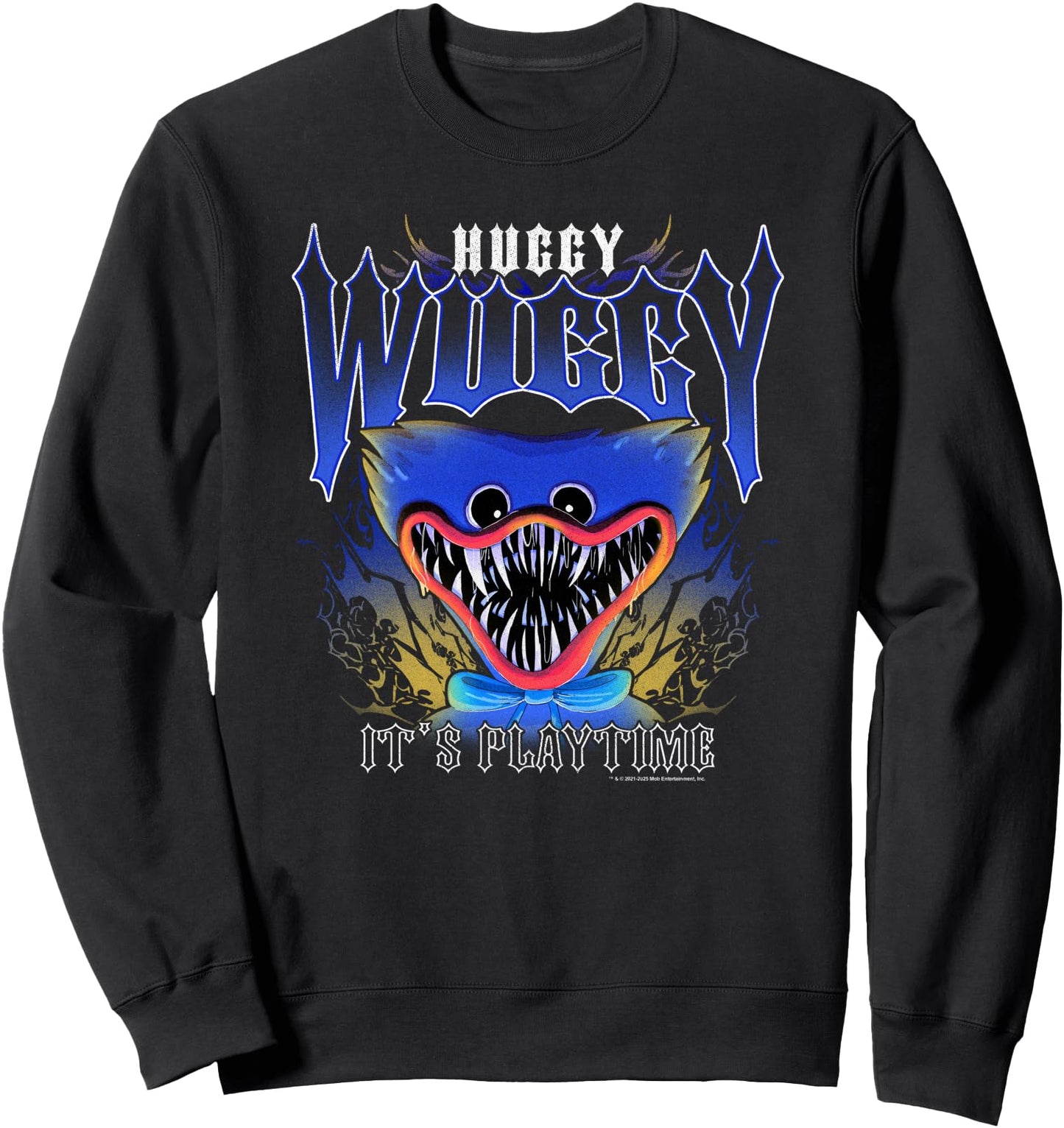 Poppy Playtime Huggy Wuggy It's Play Time Distressed Poster Sweatshirt