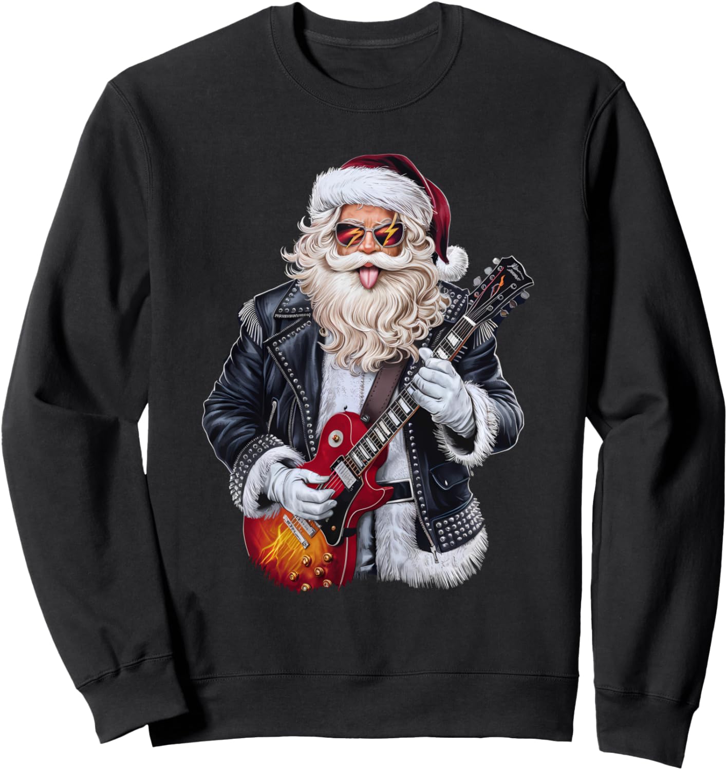 Christmas Family Xmas Holiday Santa Navidad Guitar Music Sweatshirt