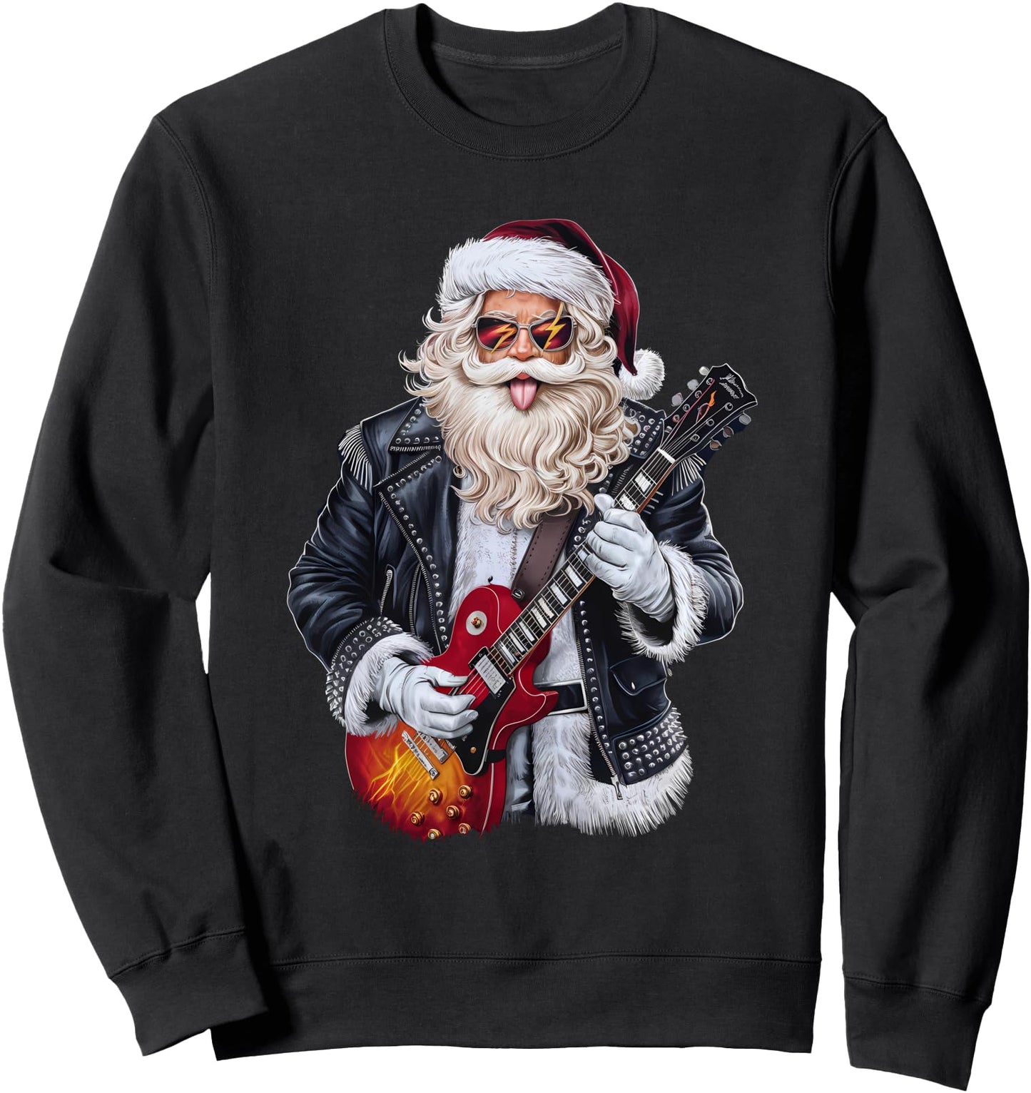 Christmas Family Xmas Holiday Santa Navidad Guitar Music Sweatshirt