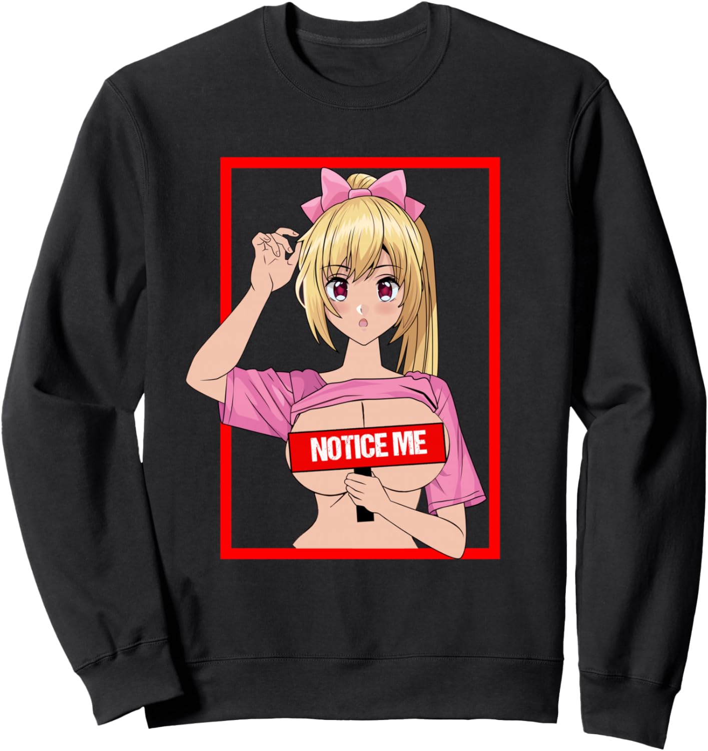 sexy big breasts cartoon girl me noticed japan anime Sweatshirt
