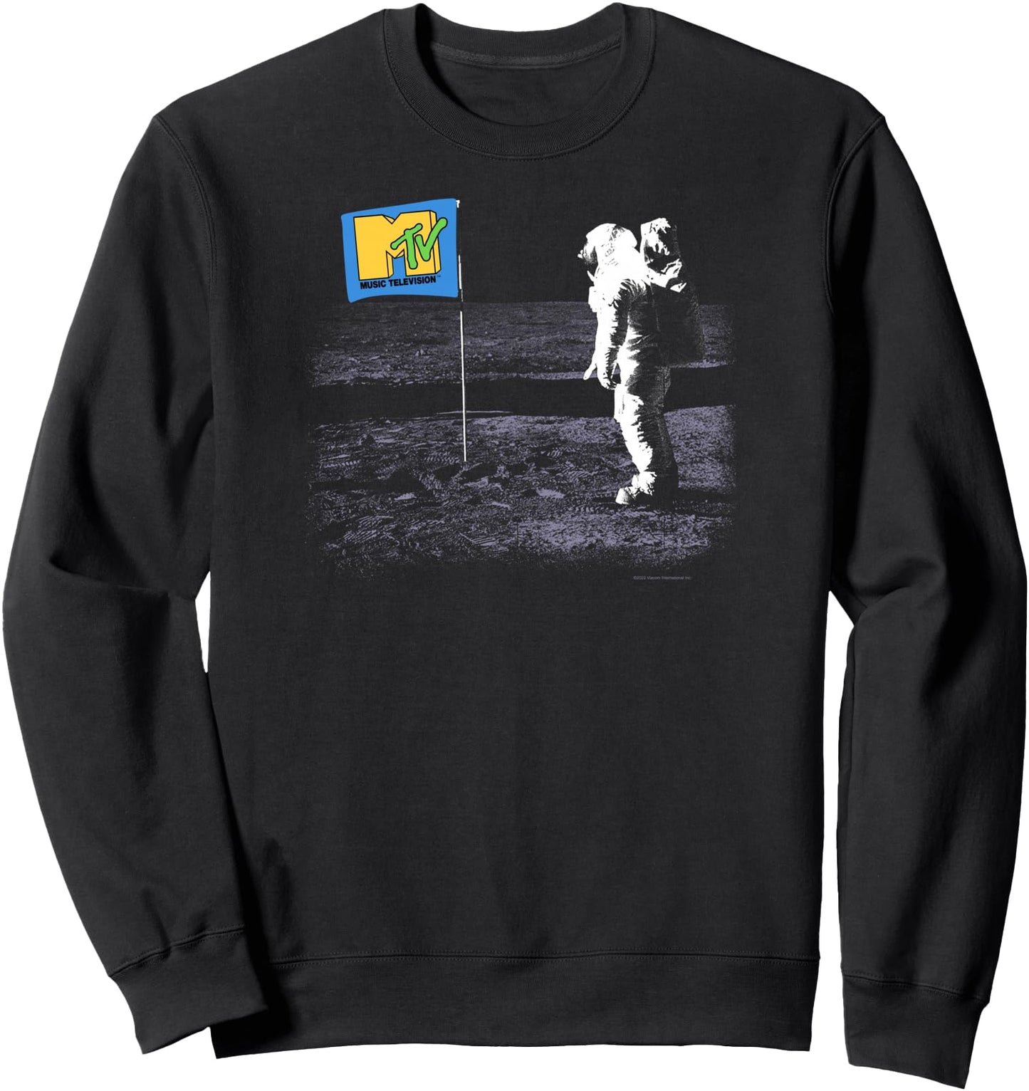 MTV Moon Person Vintage Flag on Moon Sweatshirt