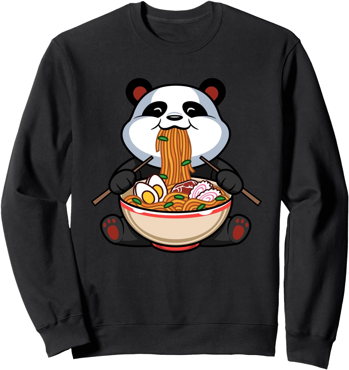 Funny Cute Kawaii Panda Ramen Noodles Japanese Anime Gift Sweatshirt