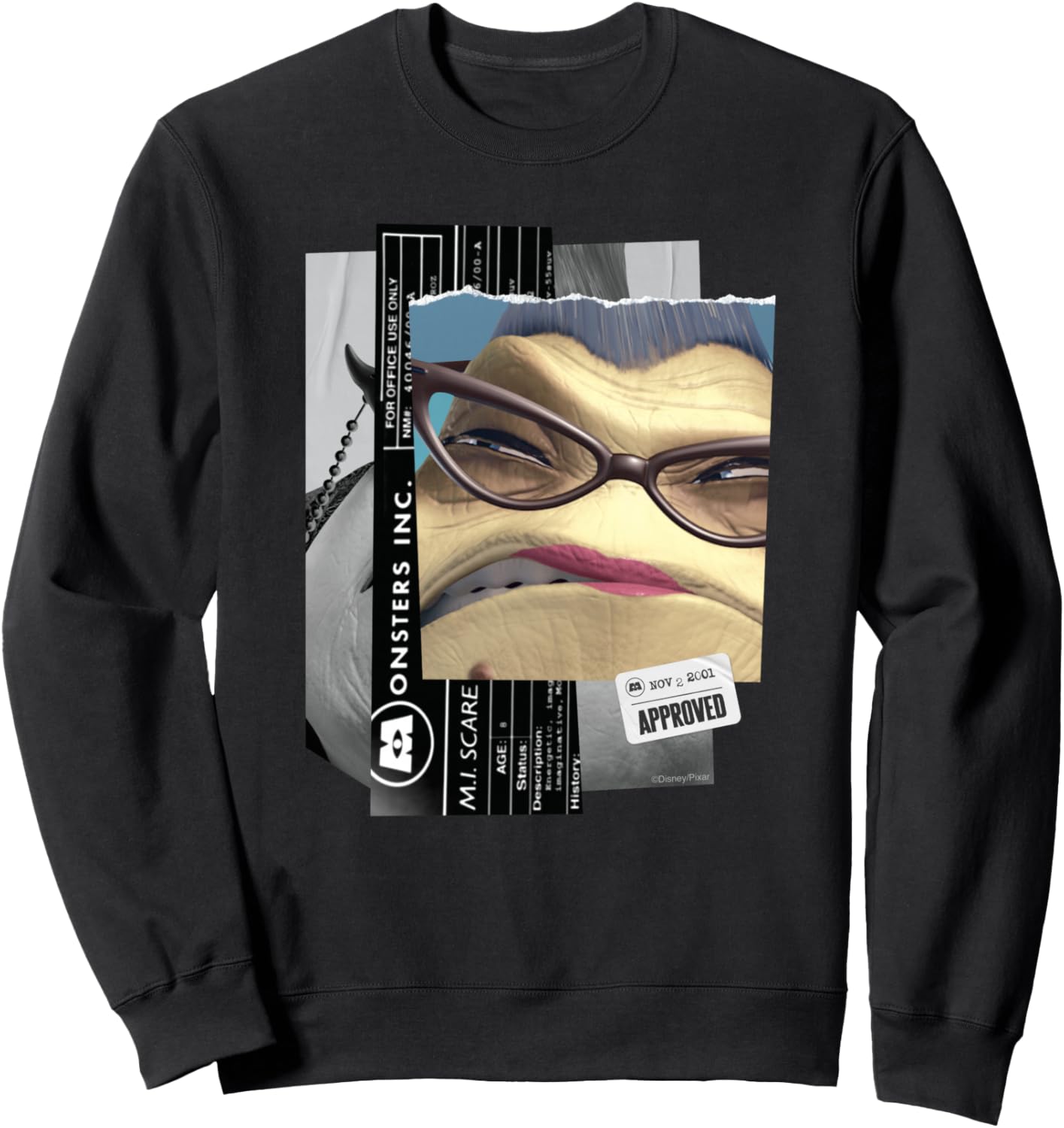 Disney and Pixar\u2019s Monsters, Inc. Roz Personnel File Sweatshirt