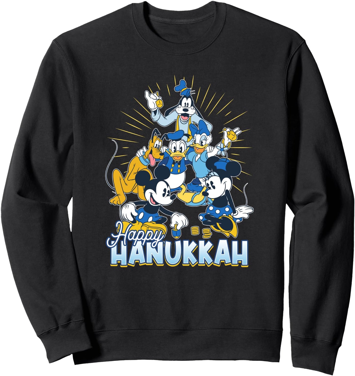 Disney Mickey And Friends Happy Hanukkah Dreidel Sweatshirt