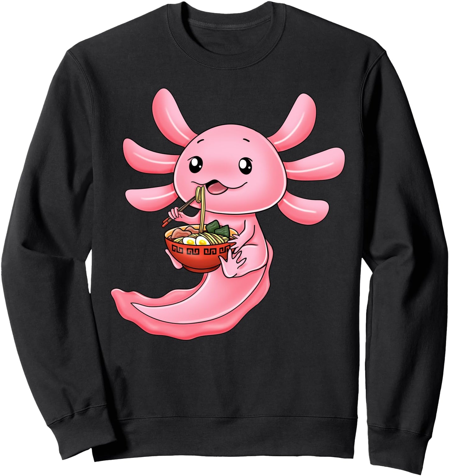 Funny Axolotl Ramen Noodles Japanese Kawaii Goth Manga Sweatshirt