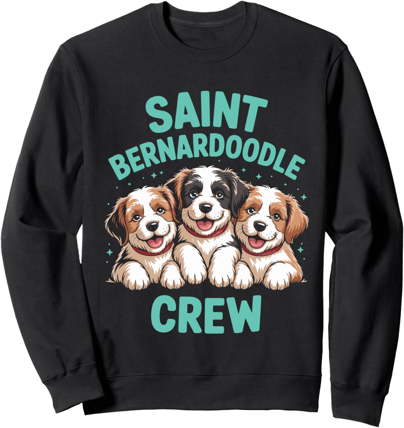 Saint Bernardoodle Crew Cute Cartoon for Dog Owners Pet Sweatshirt