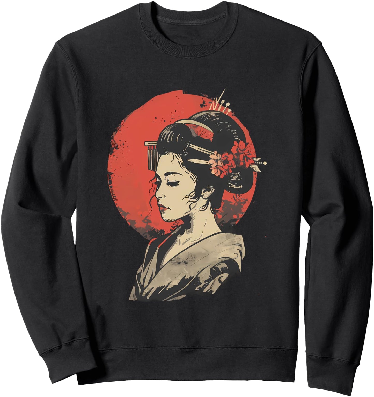 Japanese Geisha Traditional Japanese Art Kimono Geisha Girl Sweatshirt