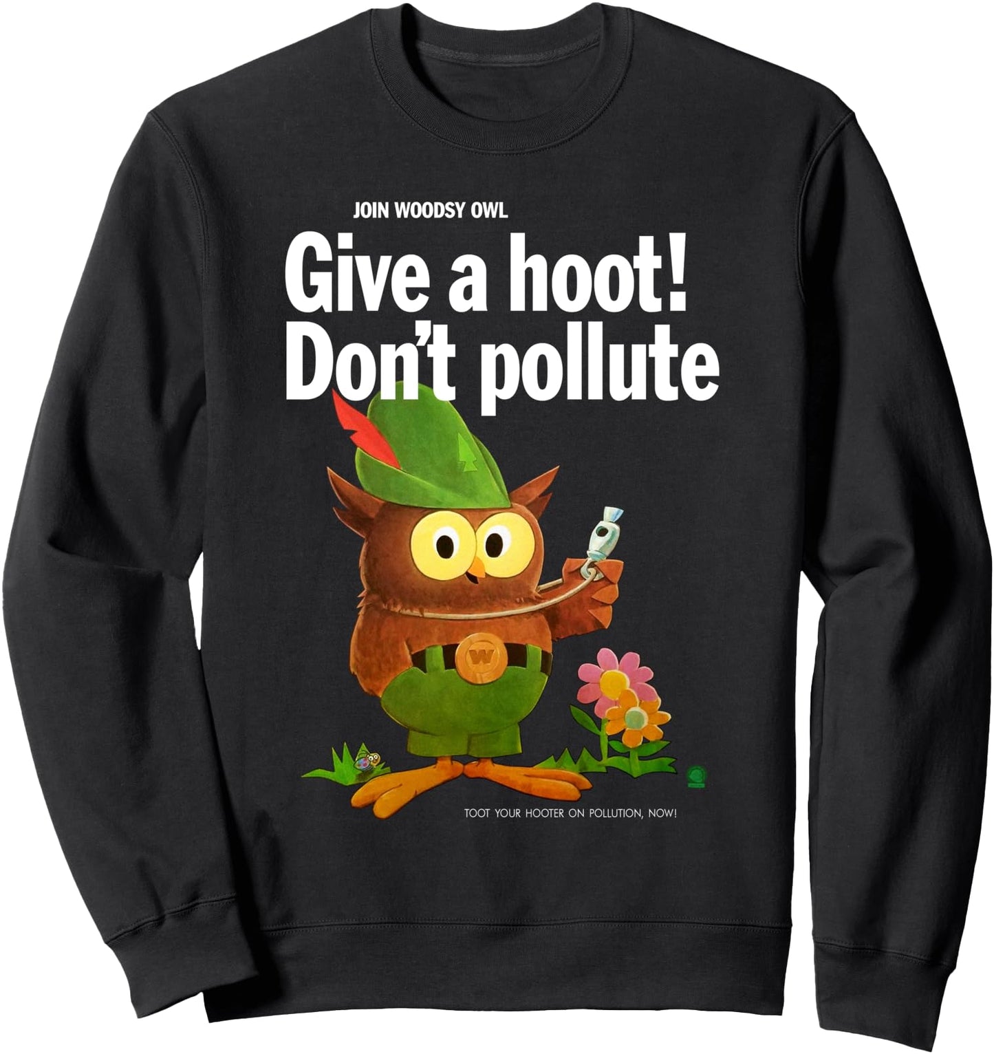 Woodsy Owl Retro Give a Hoot Don't Pollute Sweatshirt