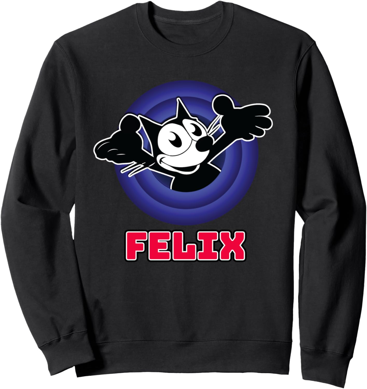 Felix Super Retro Cartoon Cat Vintage TV Circle Joyful Sweatshirt