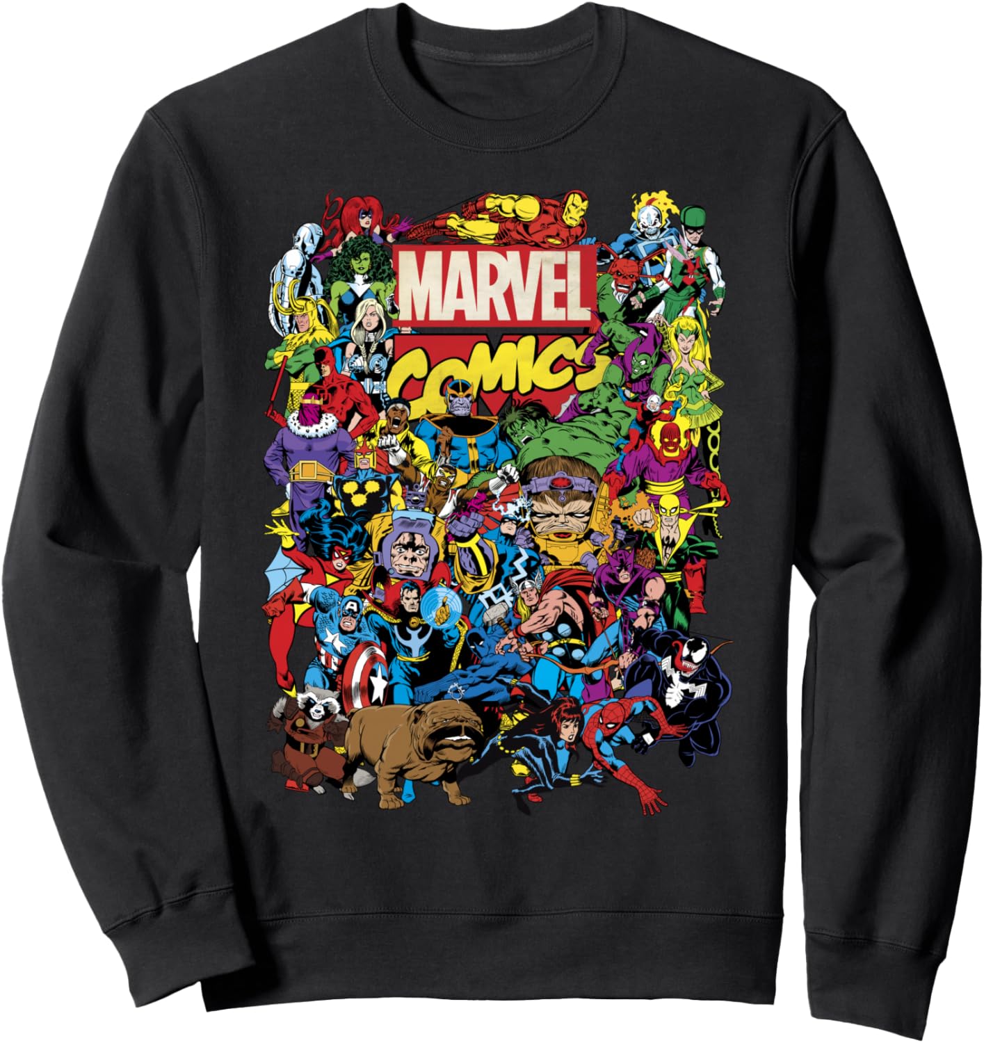 Marvel Comics Retro Classic Avengers Heroes Group Shot Sweatshirt
