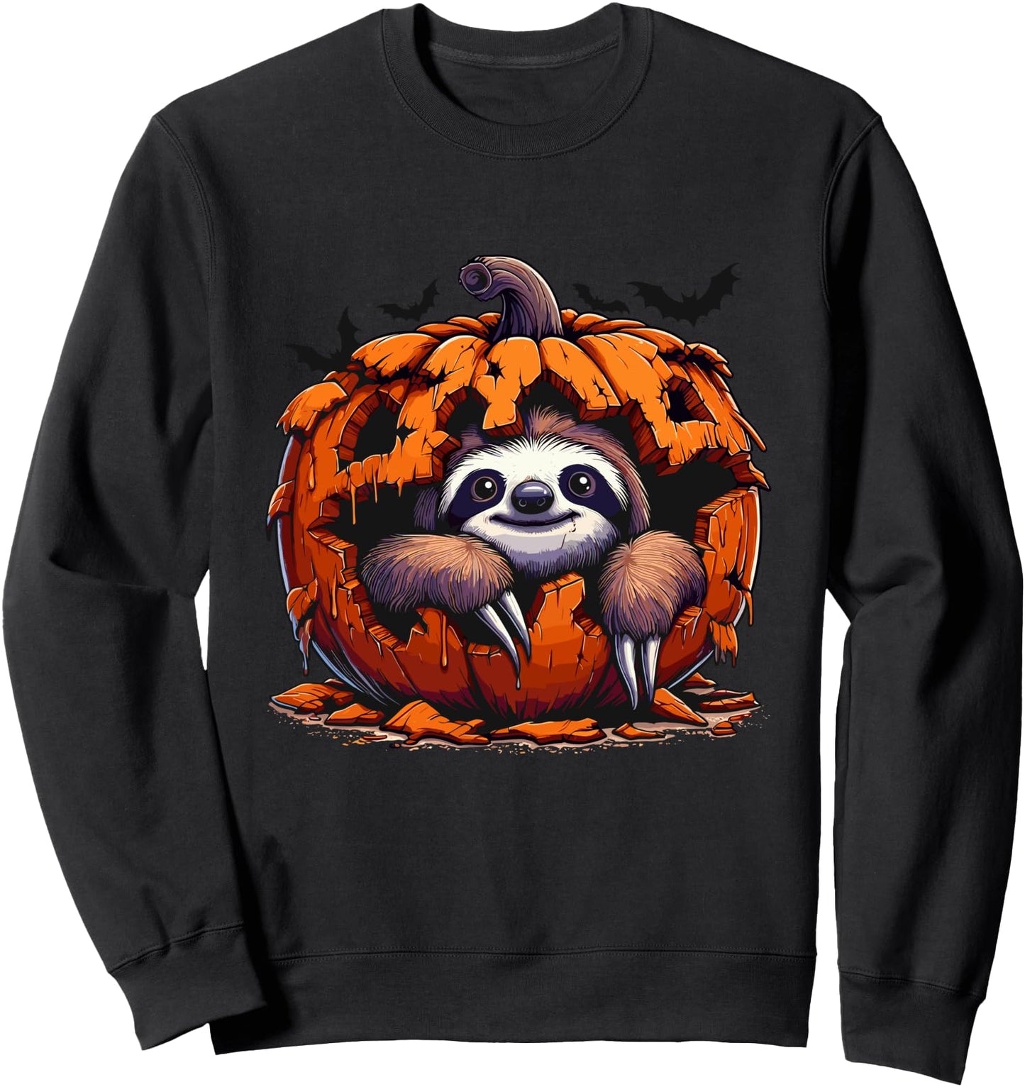 Sloth Halloween Pumpkin Cute Animal Fall Halloween Sweatshirt