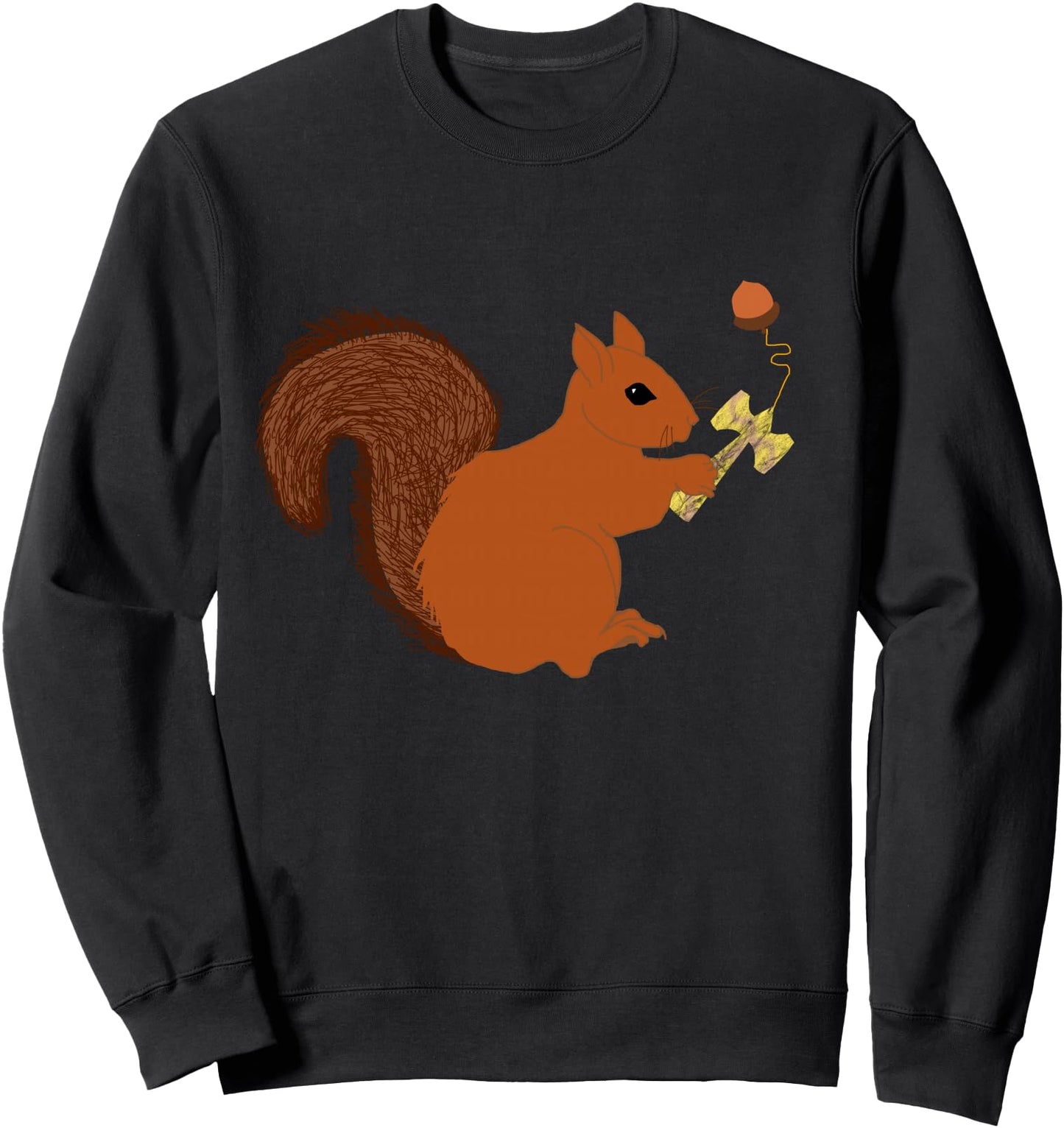 Kendama Squirrel Rodent Toy Japanese Game Sweatshirt