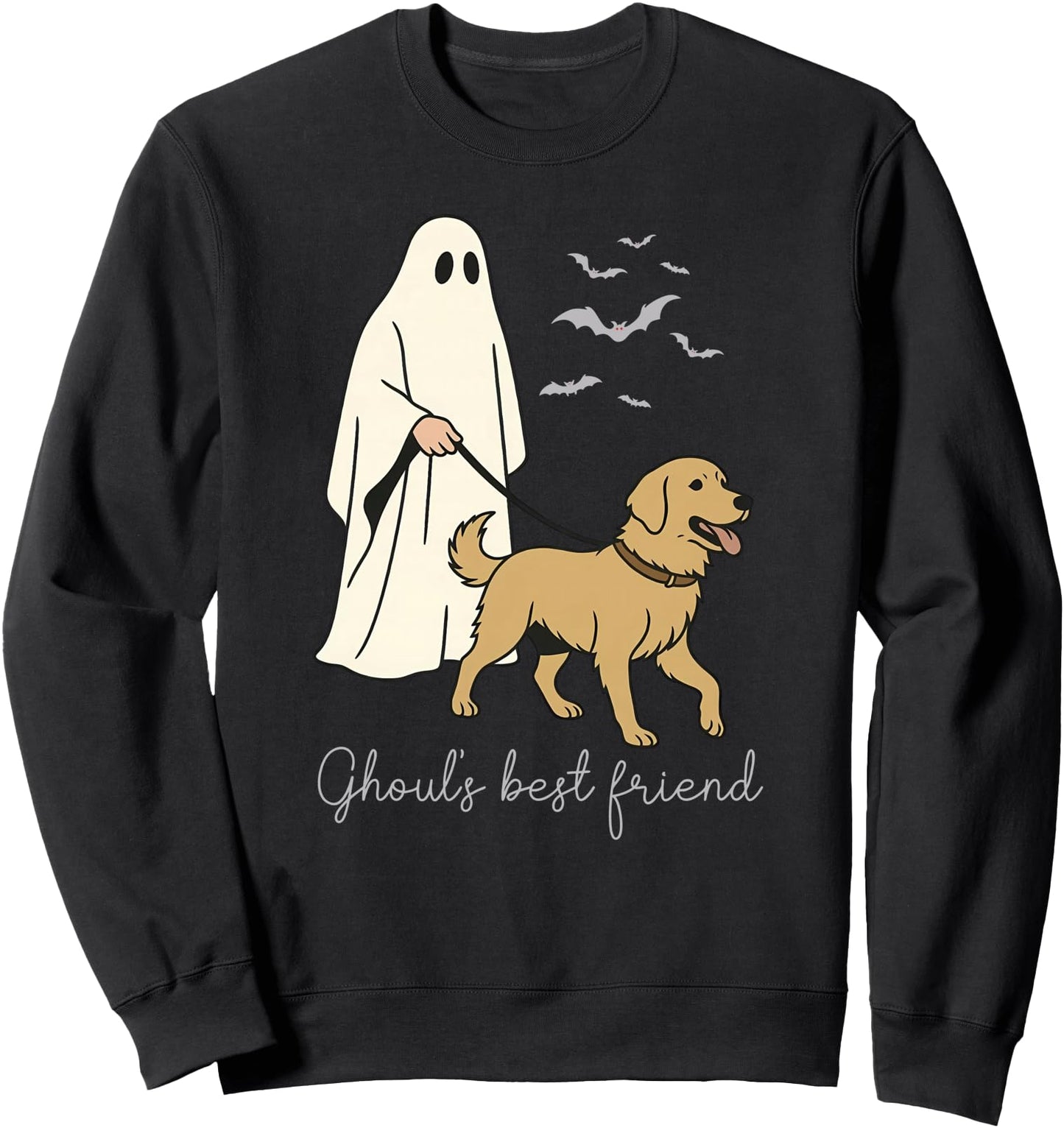 Funny Ghost Golden Retriever Ghoul's Best Friend Halloween Sweatshirt