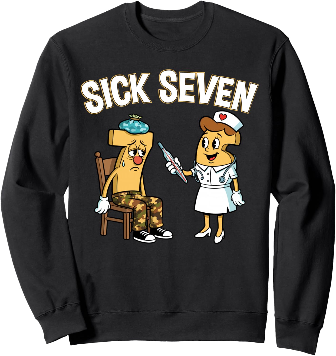 Sick Seven 67 Meme Fun Six Seven Wordplay Halloween Costume Sweatshirt