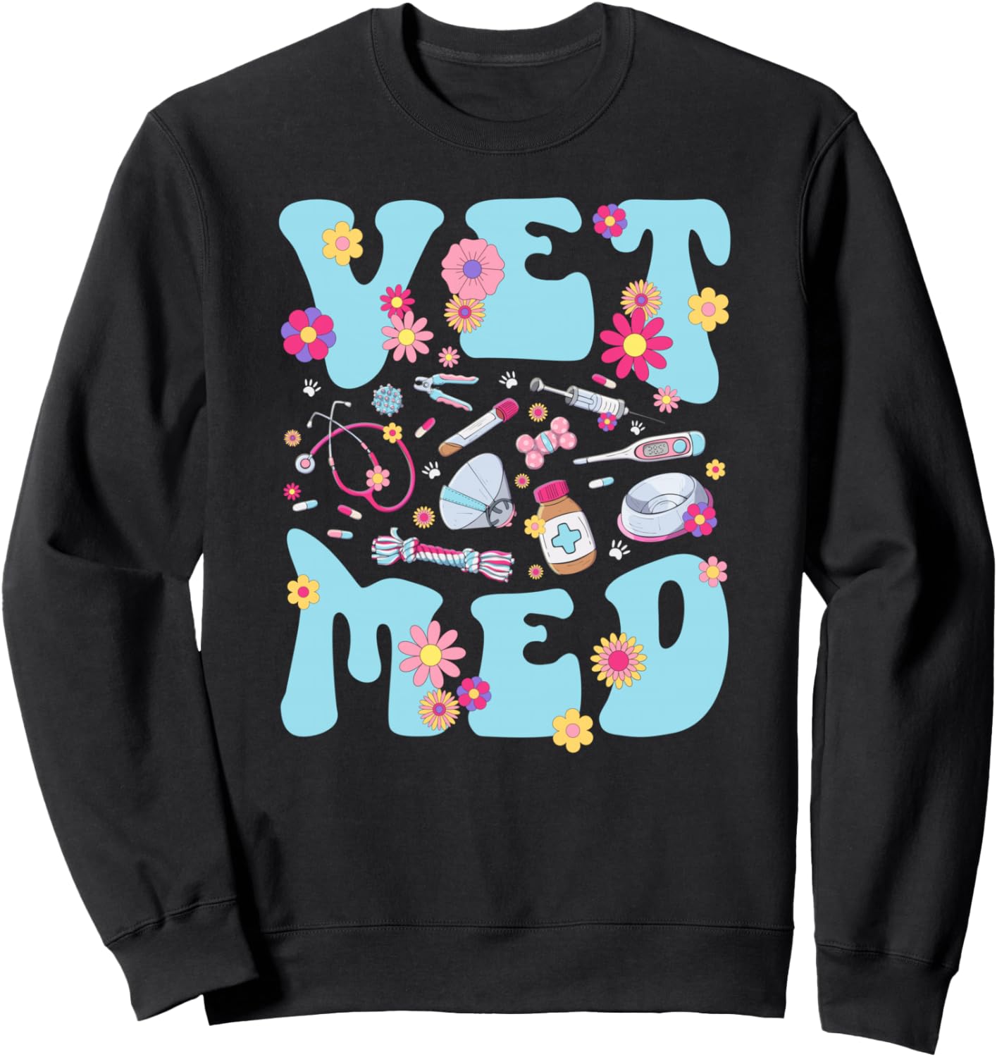 Vet Med Groovy Veterinary Medicine Veterinarian Sweatshirt