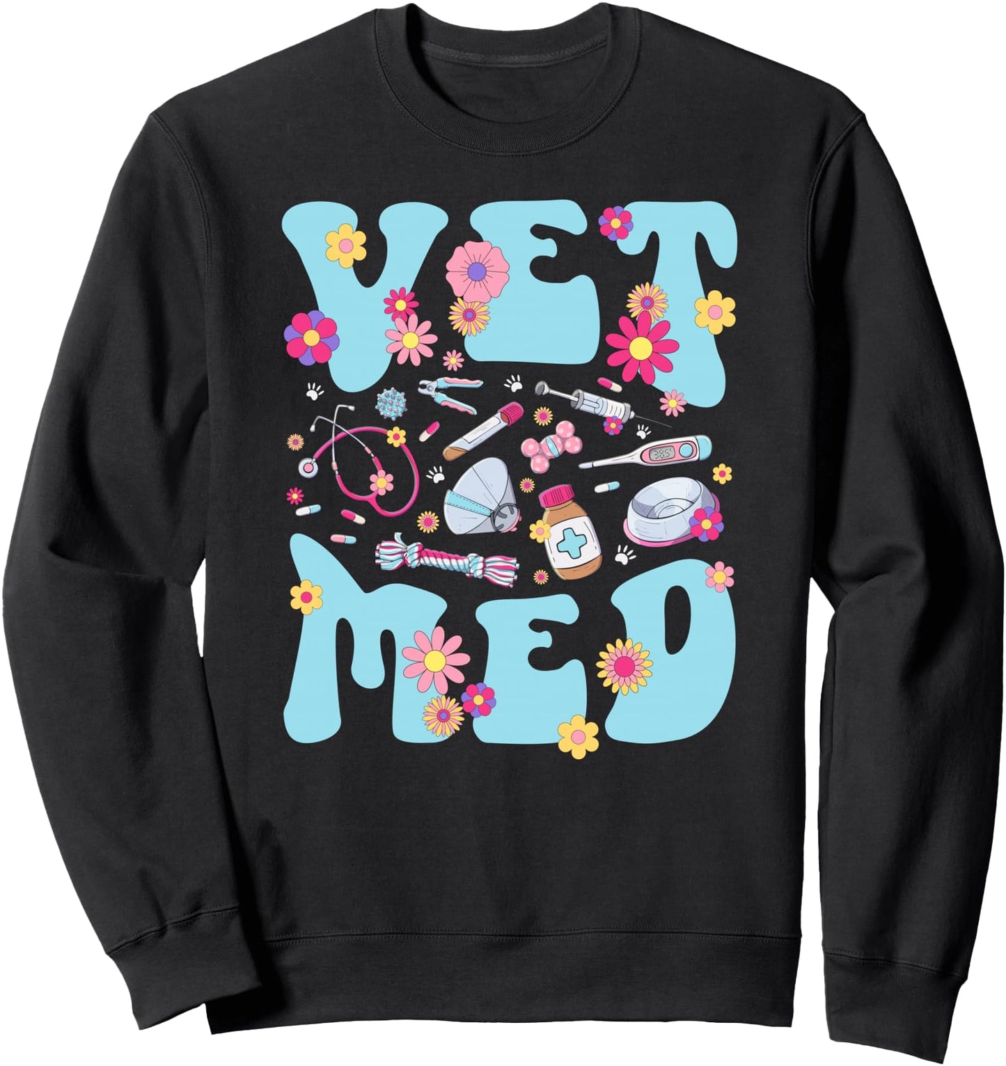 Vet Med Groovy Veterinary Medicine Veterinarian Sweatshirt