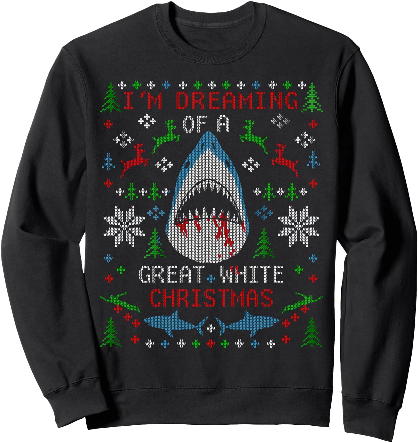 Great White Shark Ugly Christmas Sweater Party Shirt Sweatshirt