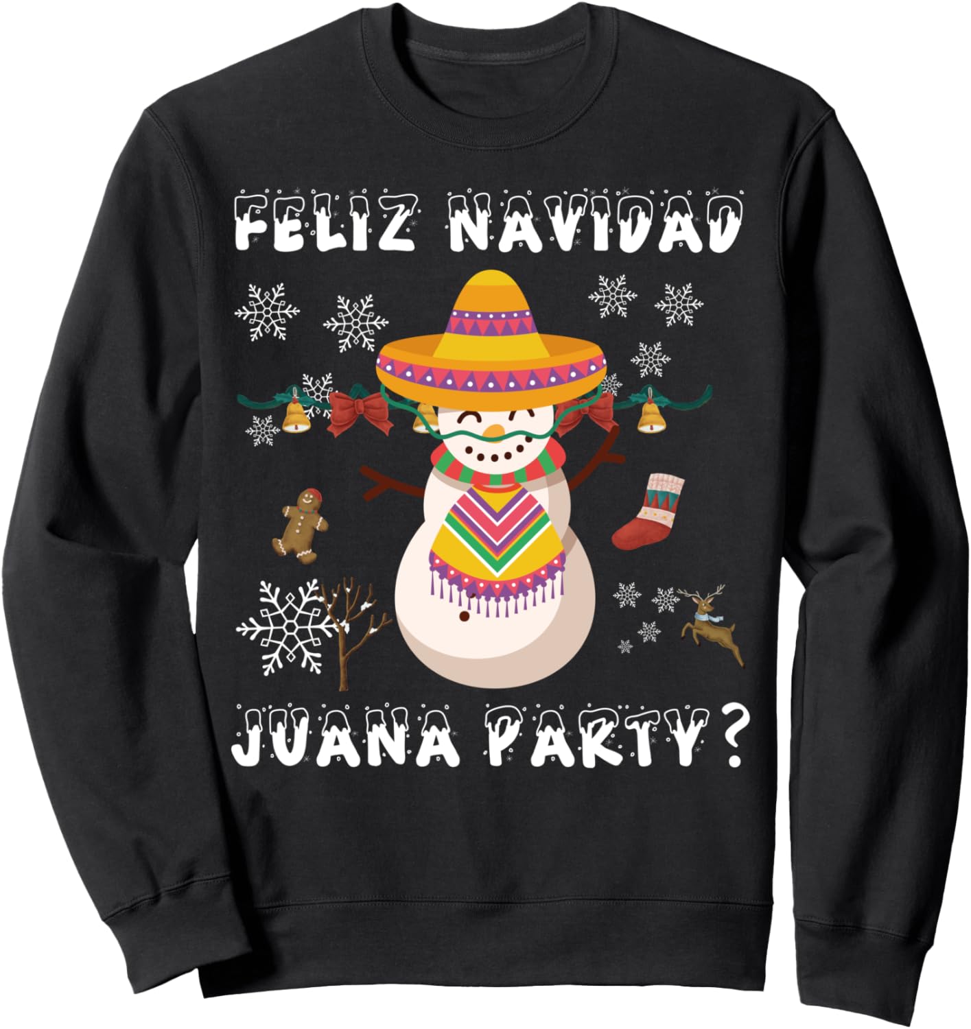 Feliz Navidad Juana Party Family Matching Christmas Pajamas Sweatshirt