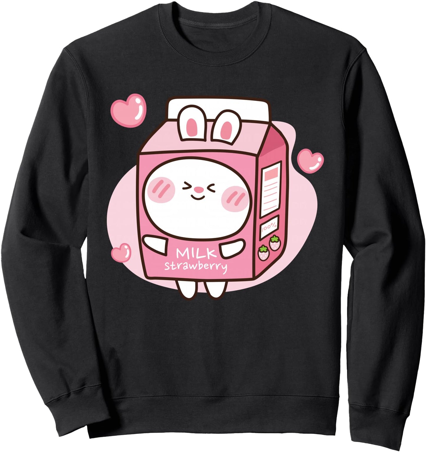 Cute Kawaii Strawberry milk and bunny Japanese Sweatshirt