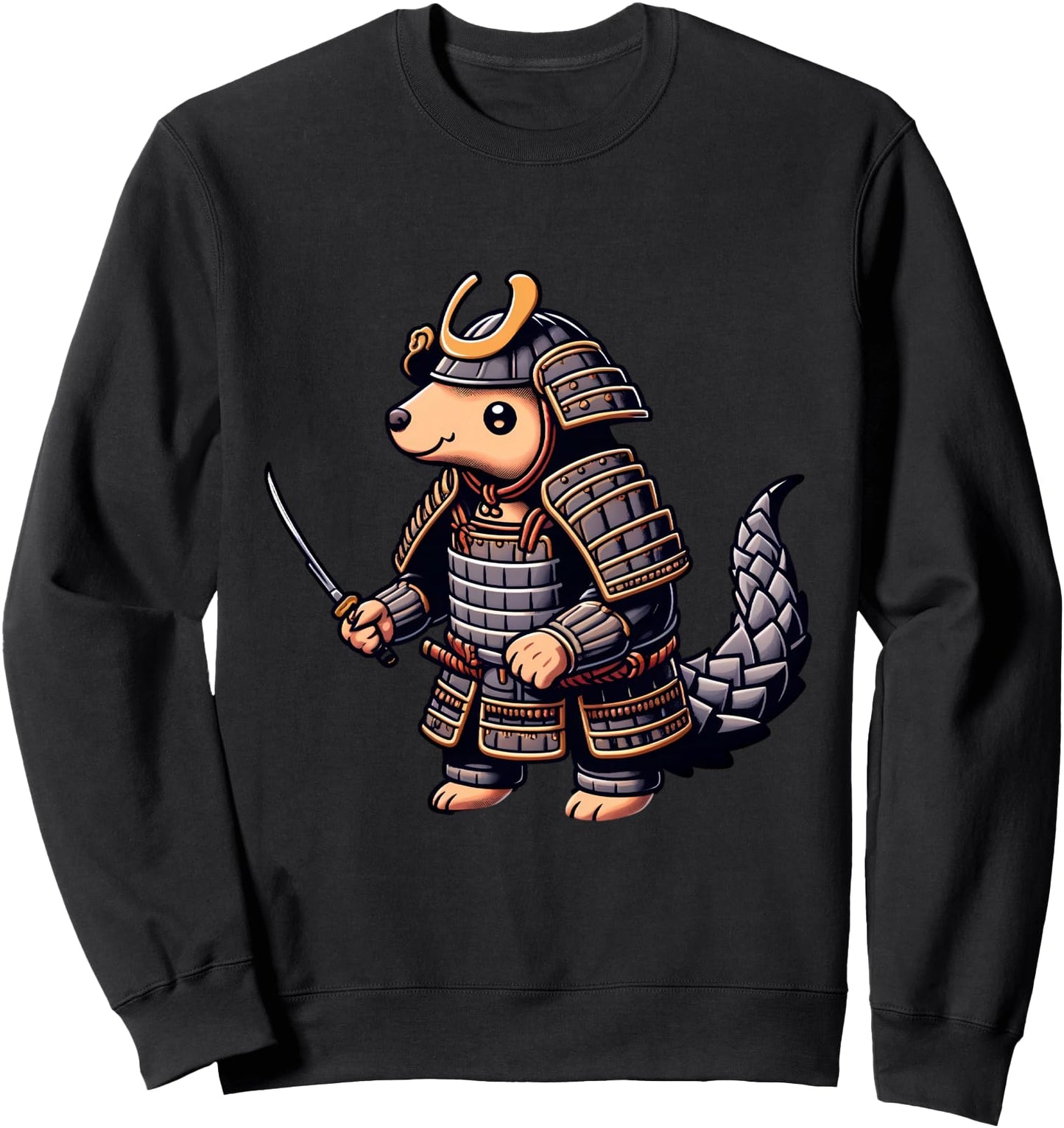 Samurai Pangolin Japanese Anime Halloween Costume Sweatshirt