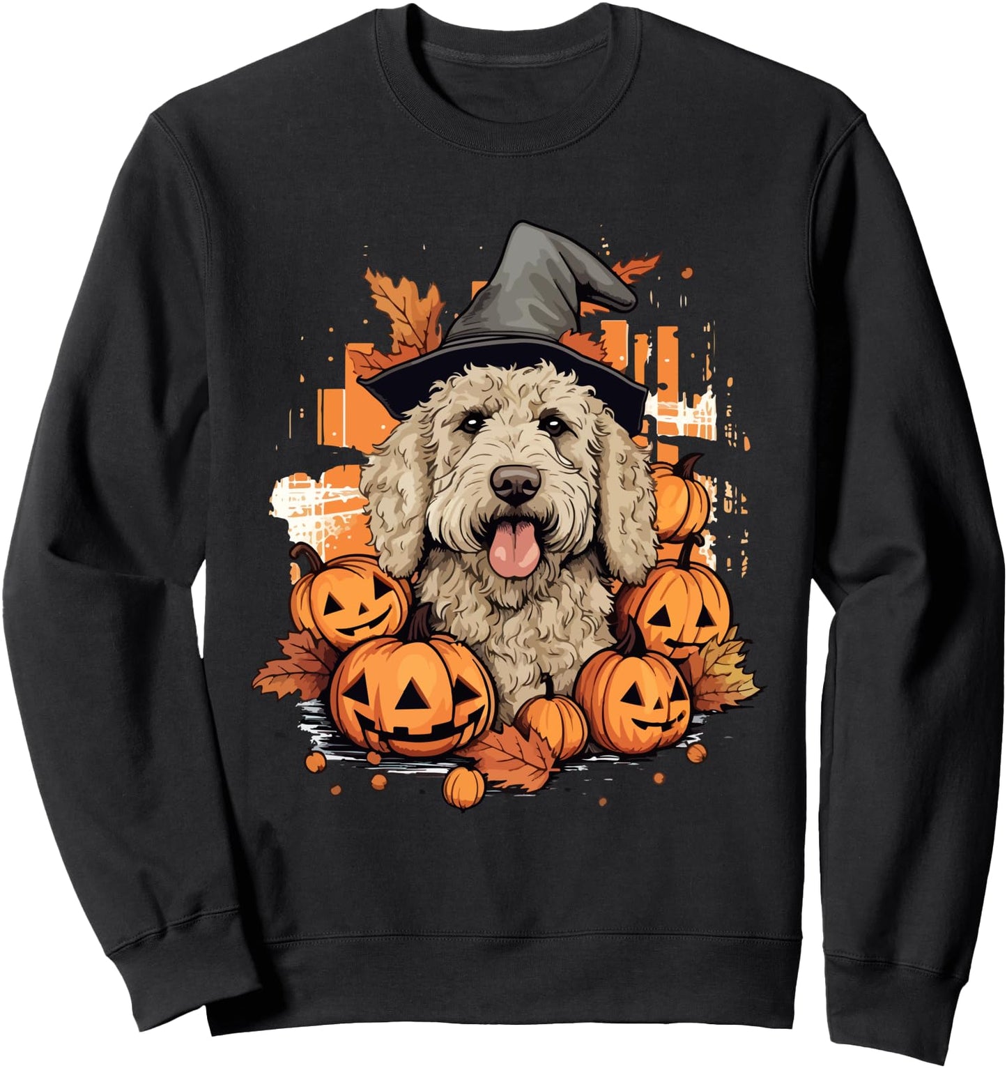 Goldendoodle Halloween Cute and Spooky Doodle Dog Sweatshirt