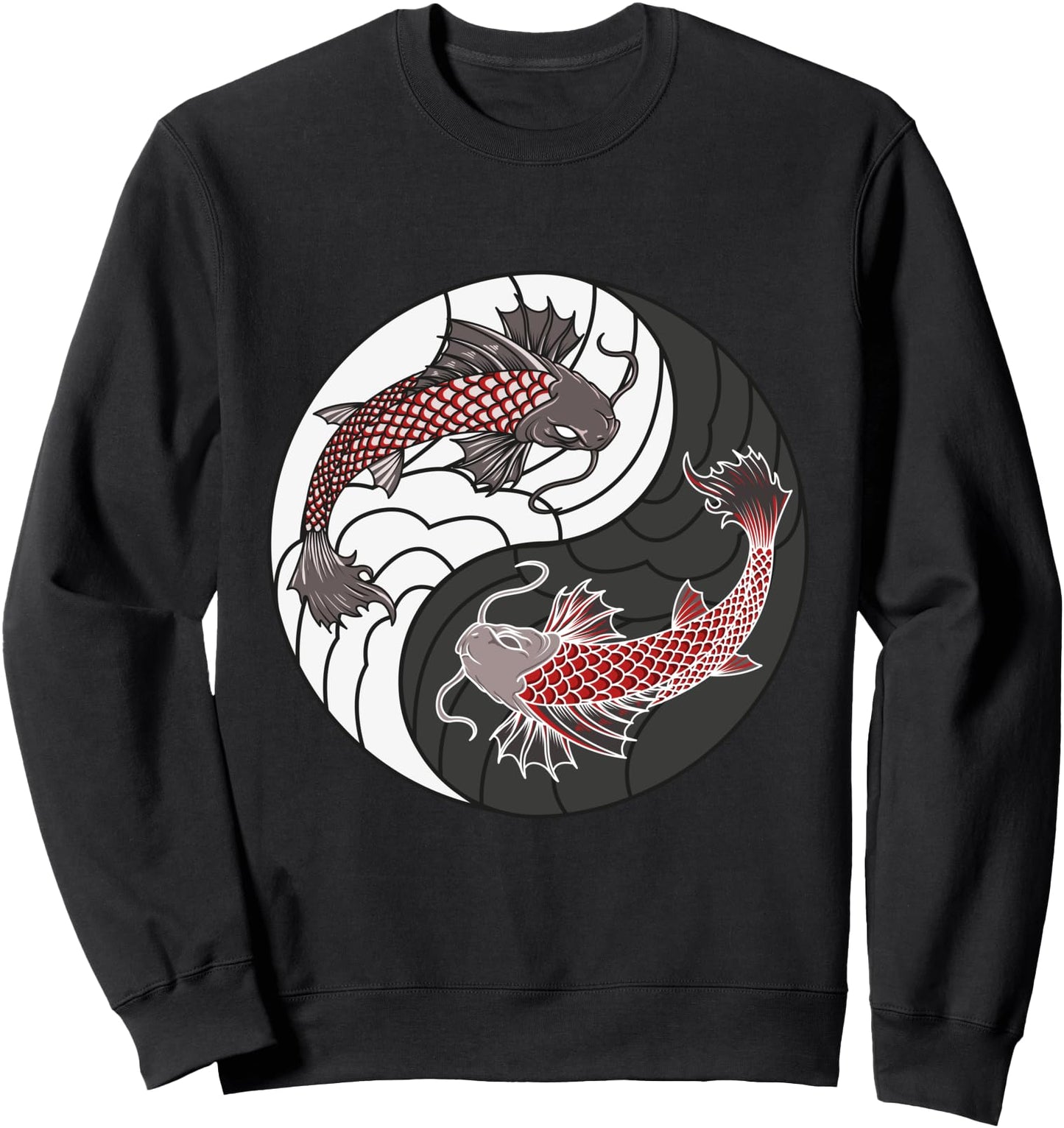 Yin Yang Japanese Koi Fish Sweatshirt