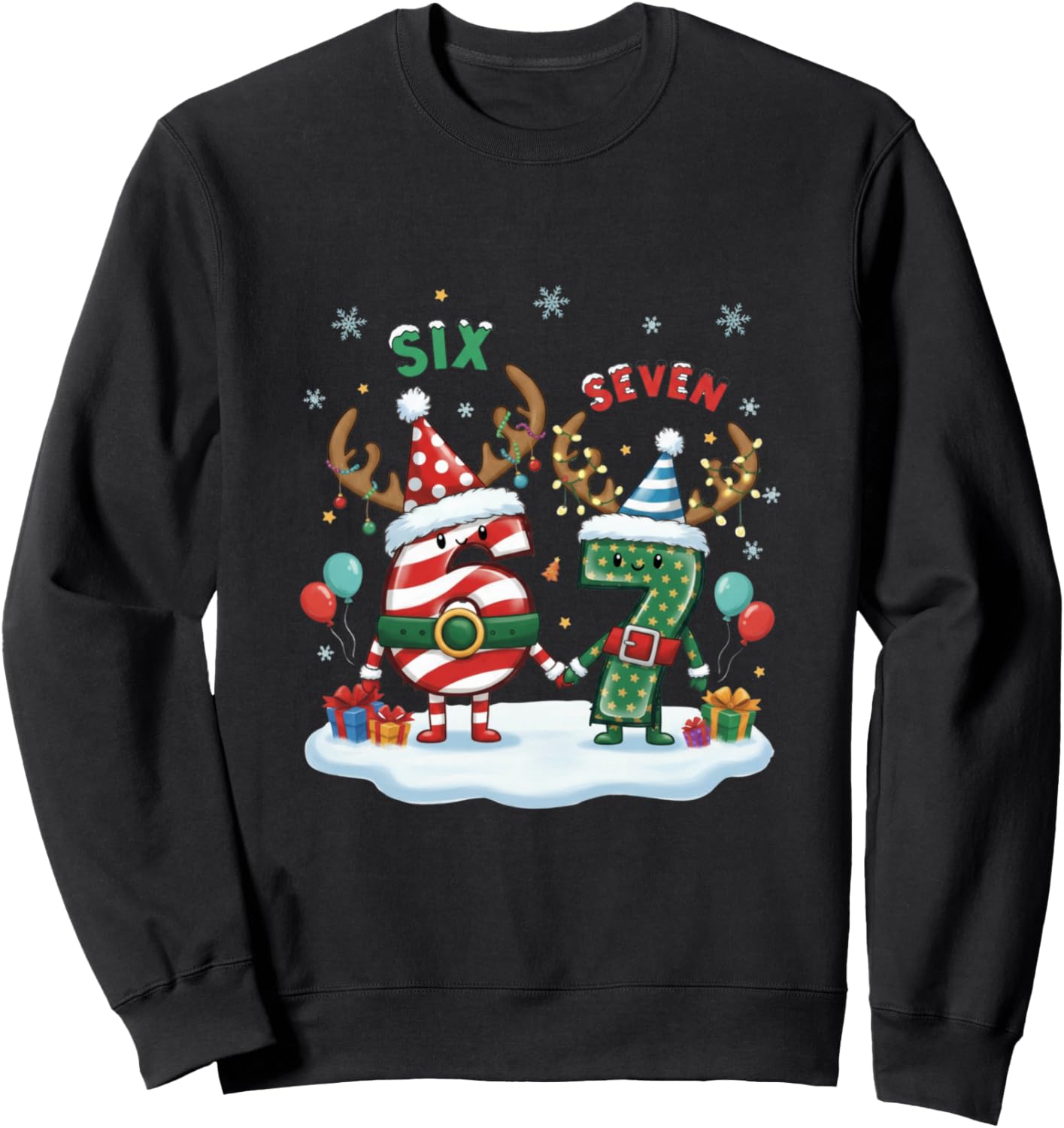 67 Meme Christmas Six Seven Funny Xmas Boys Girls Youth Sweatshirt