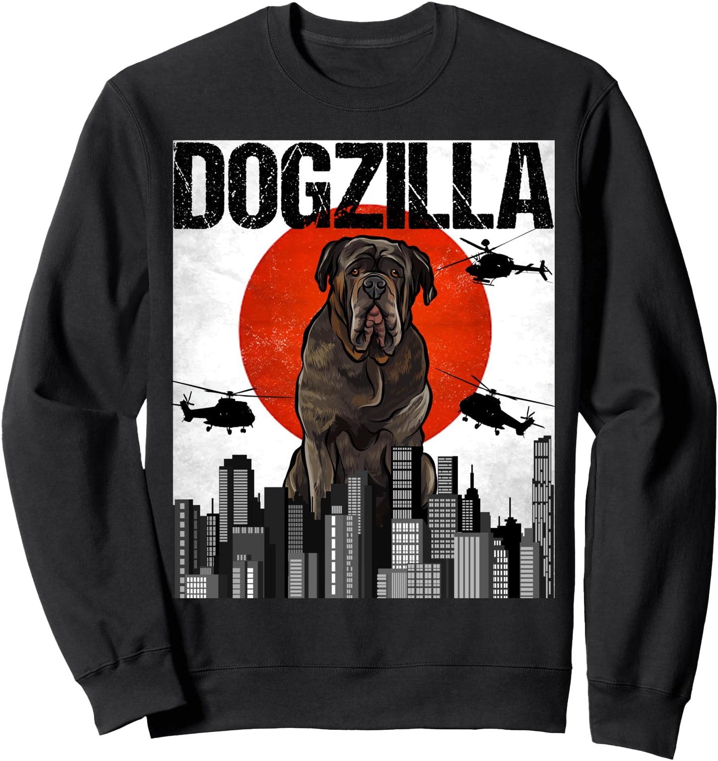 Funny Vintage Japanese Dogzilla Neapolitan Mastiff Sweatshirt