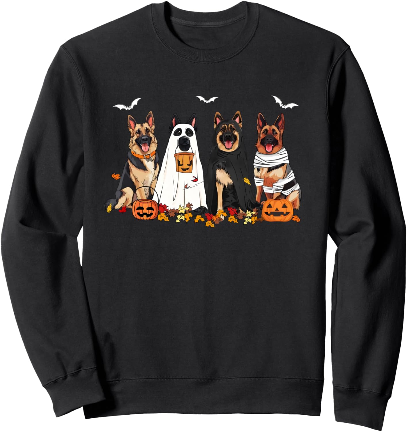 german shepherd ghost halloween Sweatshirt