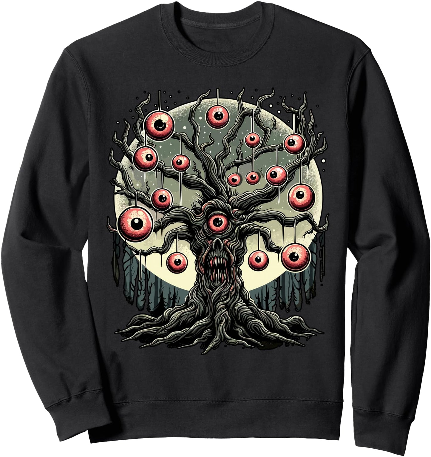 Creepy Eyeball Tree Horror Sweatshirt
